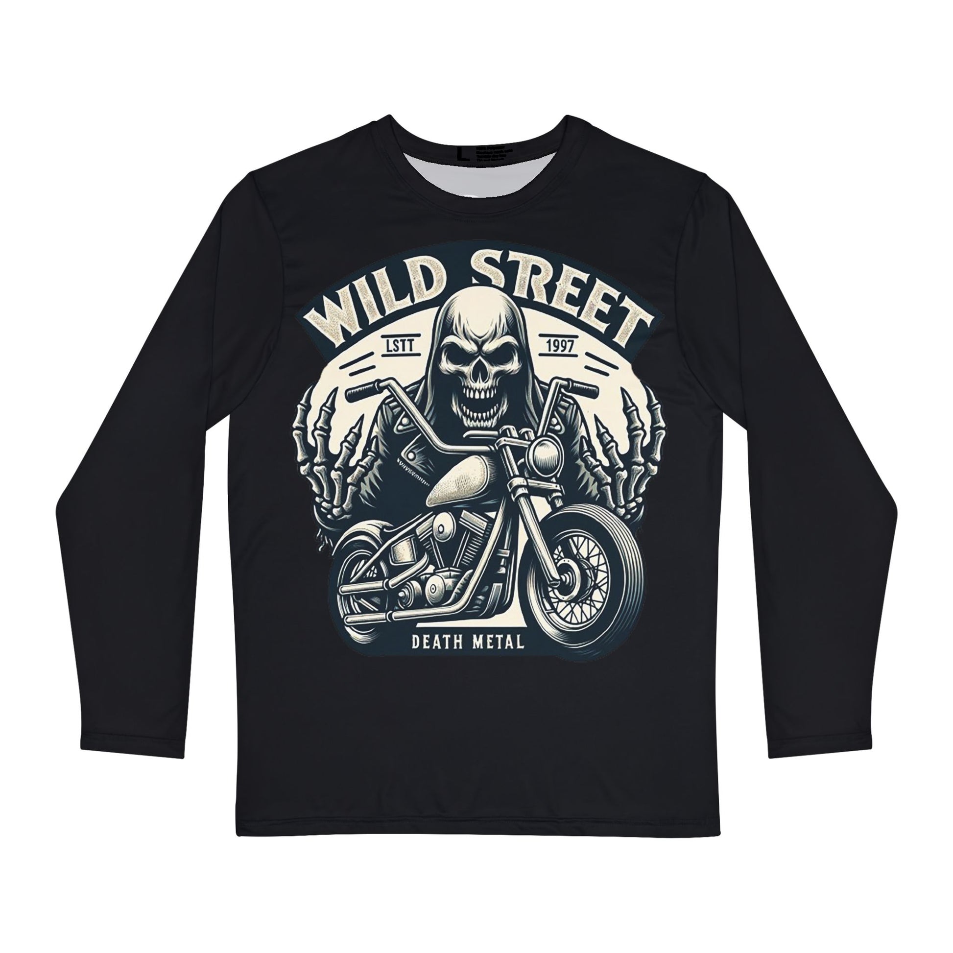 Wild Street Death Metal-Men's Long Sleeve Shirt (AOP)