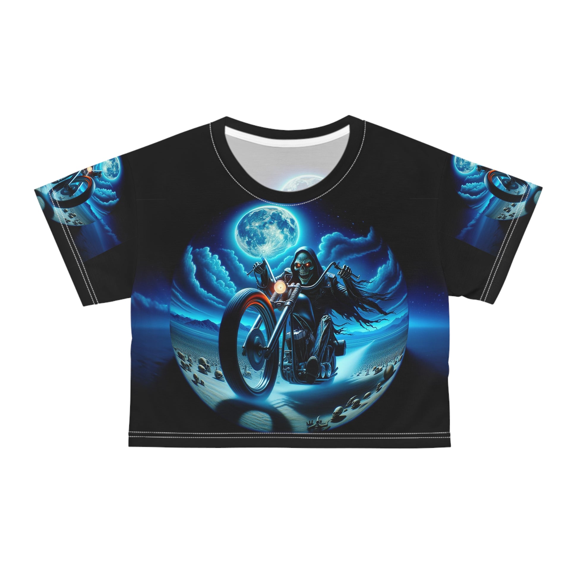 Mad Moon Rider Crop Tee (AOP)
