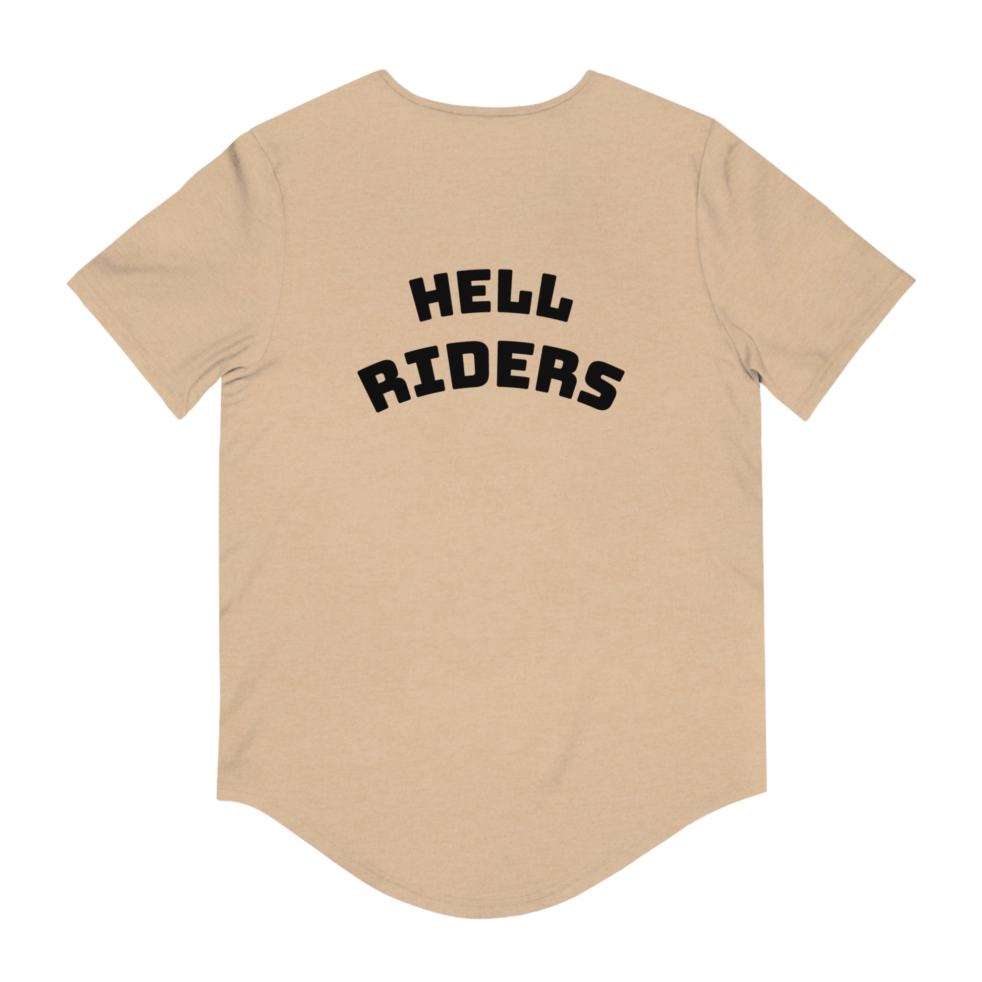 Hell Riders-Men's Jersey Curved Hem Tee, Biker Shirt, Hell Riders Tee, Motorcycle Apparel
