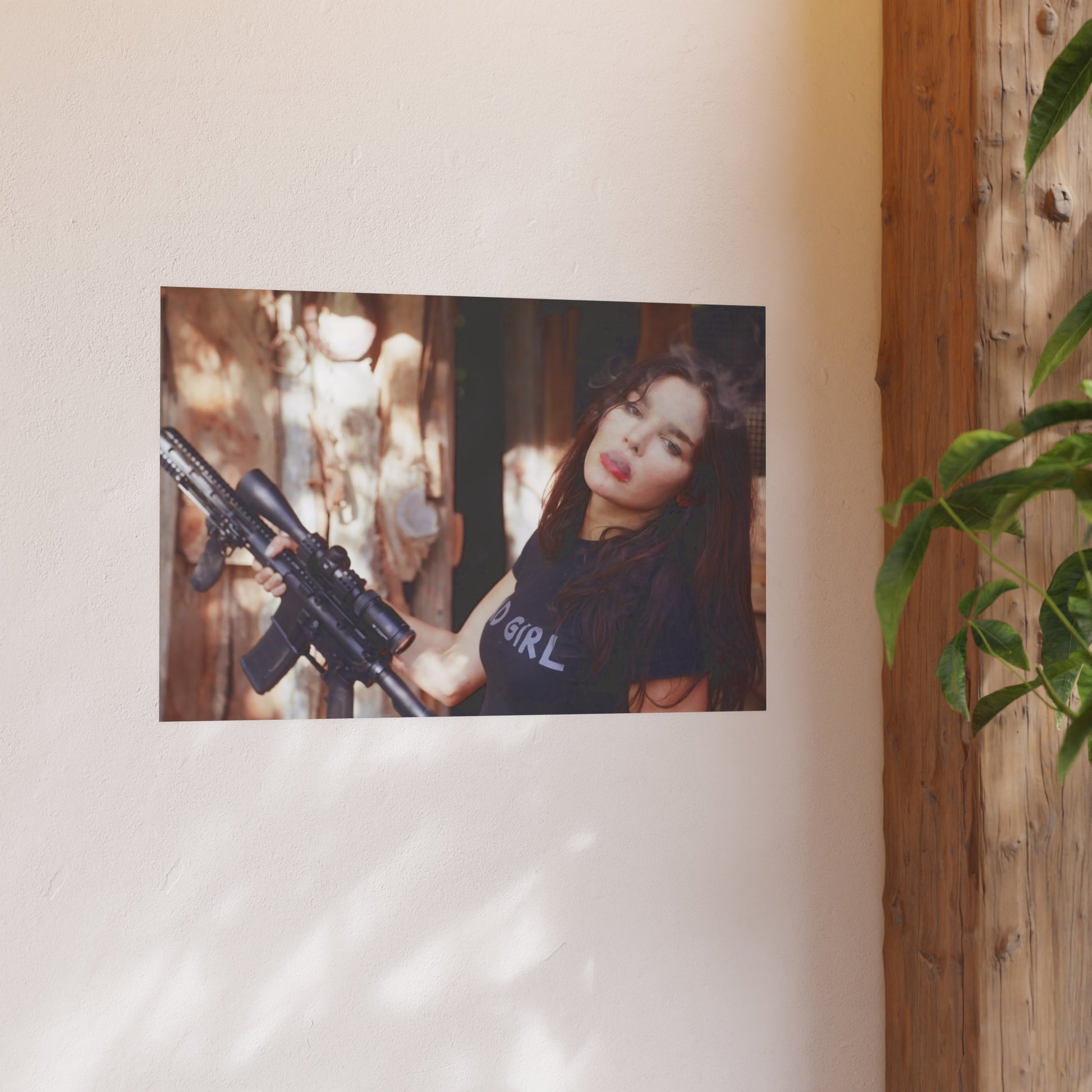 Smoking Hot Bad Girl Satin and Archival Matte Poster