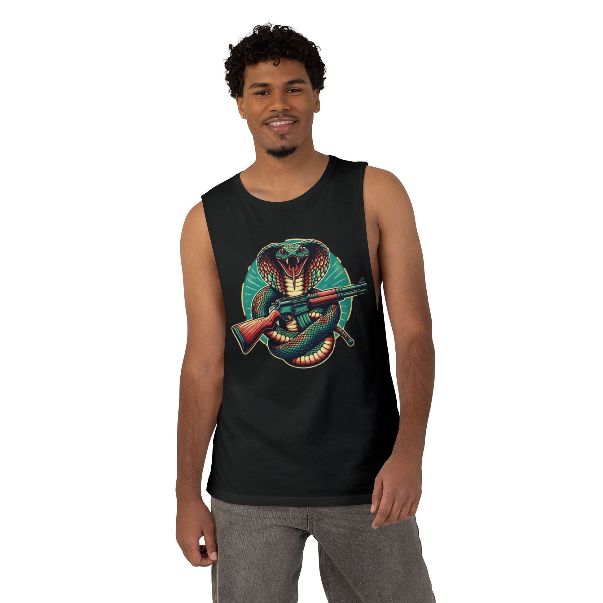 Vintage Cobra with Assault Rifle Graphic Tank Top