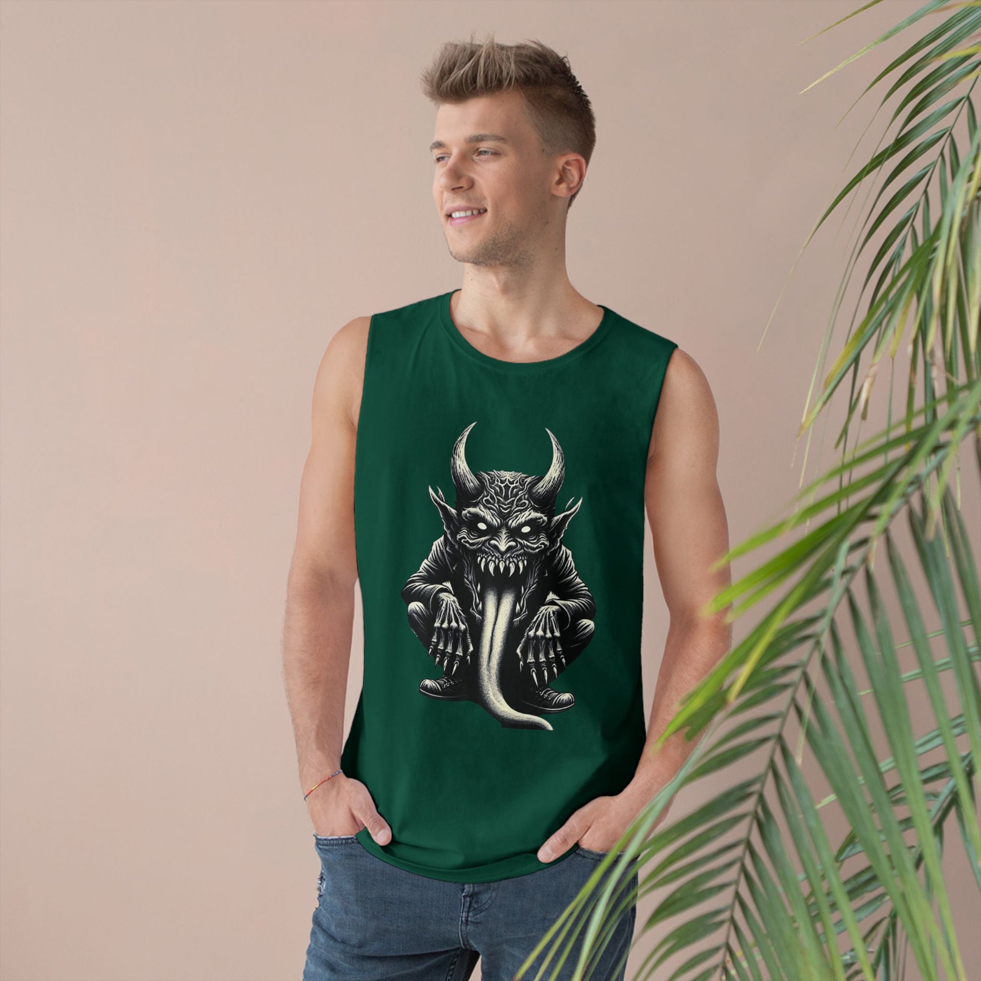 Demon Sleeveless Tee-Unisex Graphic Tank Top featuring Demon Design, Streetwear