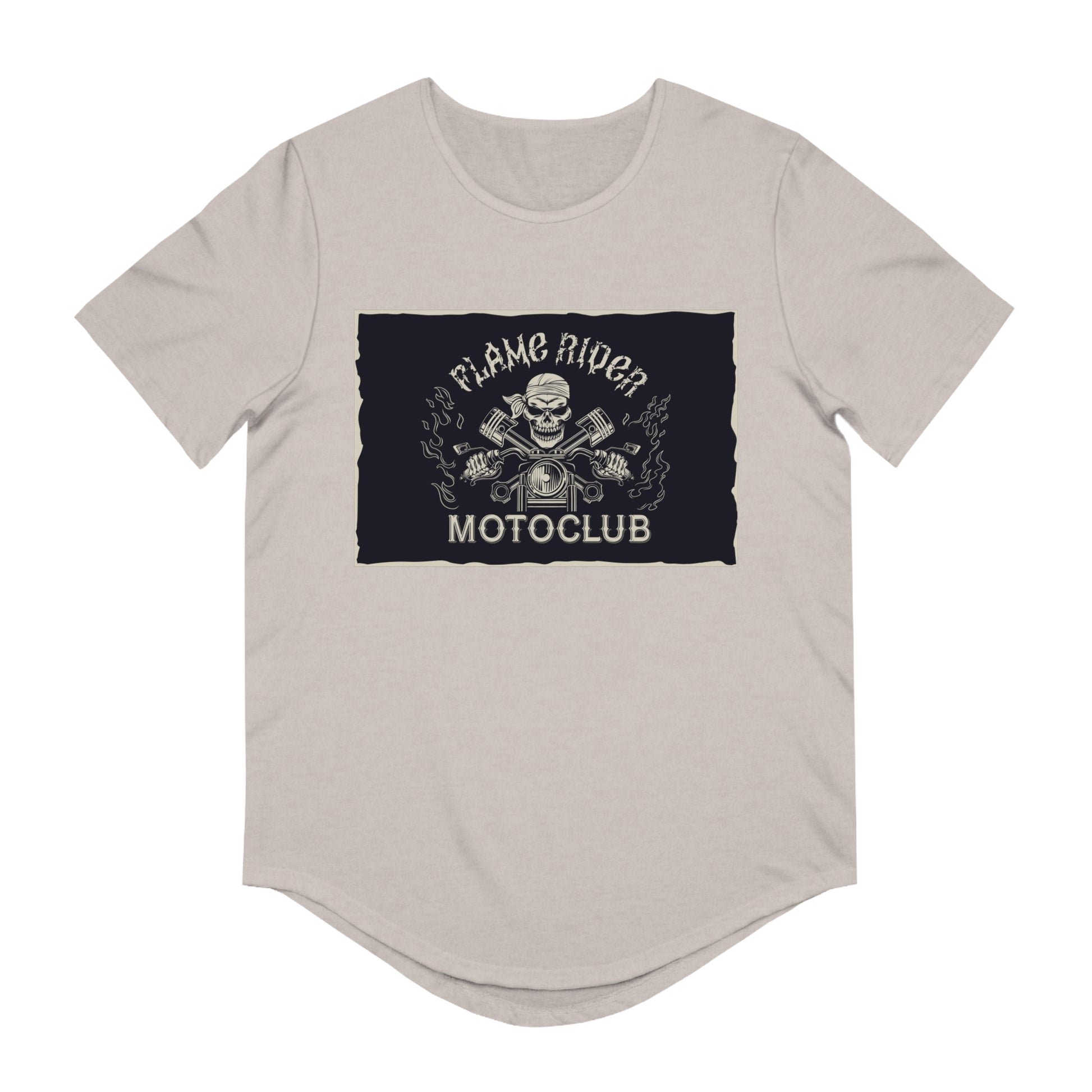 Flame Riders Moto Club Men's Jersey Curved Hem Tee