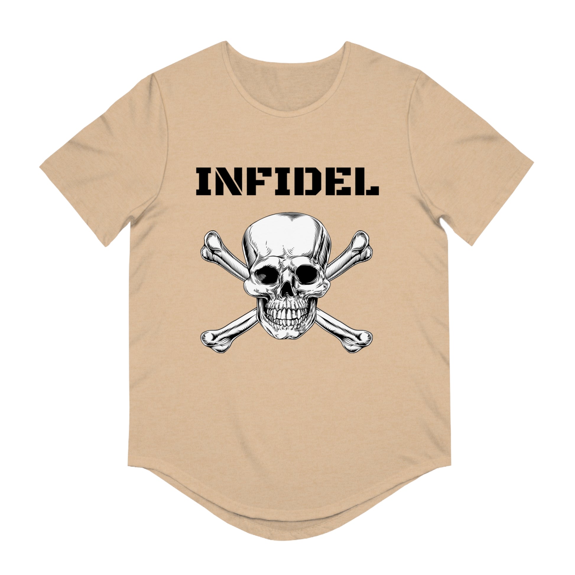 Skull and Crossbones-Infidel Skull Design, Casual Streetwear, Edgy Style, Unique Fashion Statement