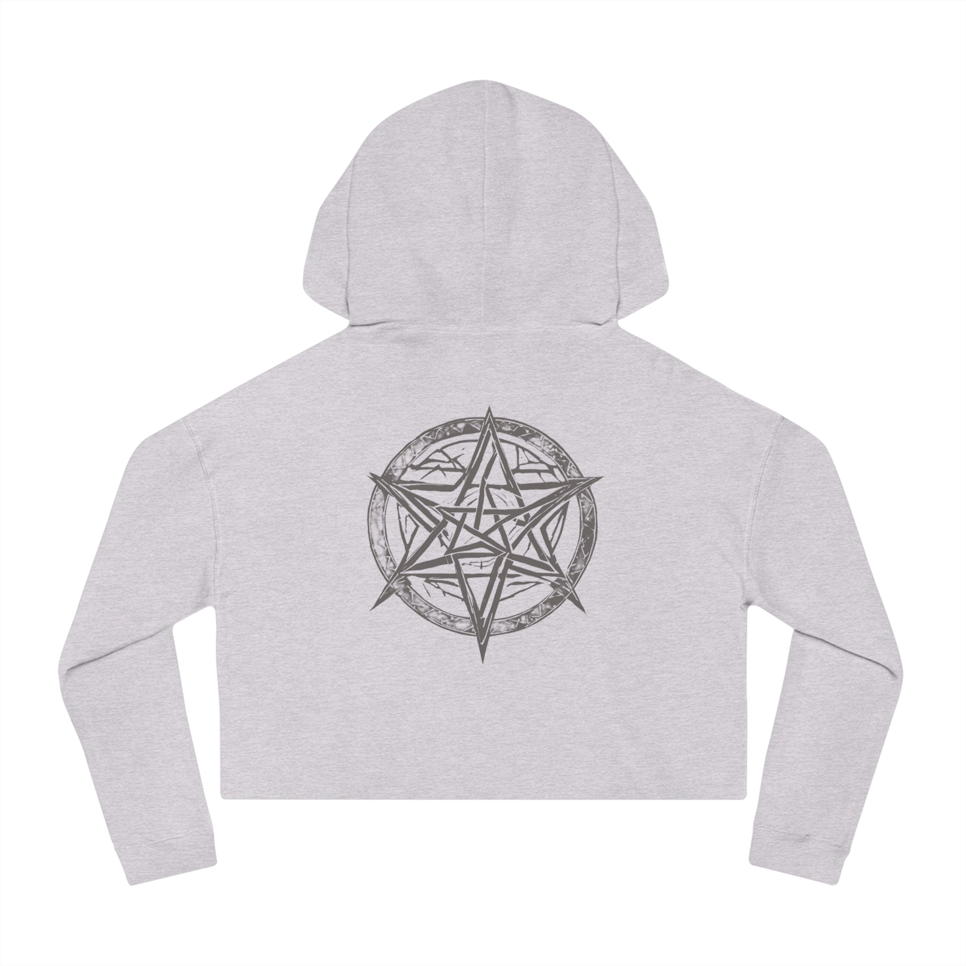Pentagram Womens Cropped Hooded Sweatshirt