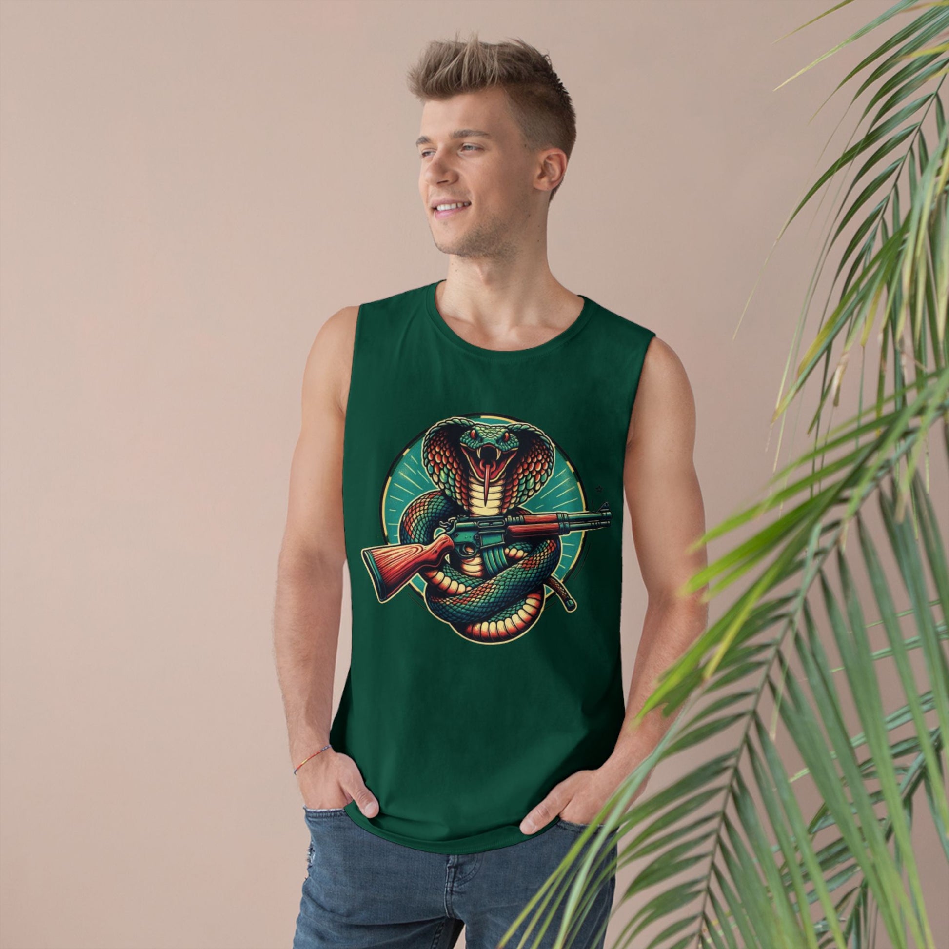 Vintage Cobra with Assault Rifle Graphic Tank Top