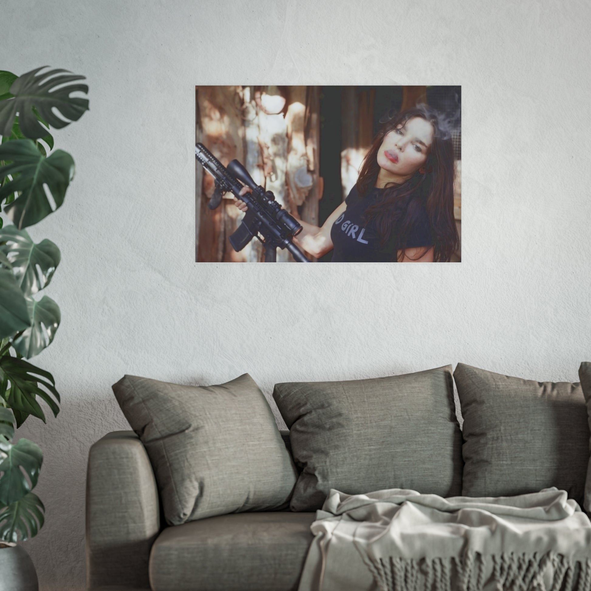 Smoking Hot Bad Girl Satin and Archival Matte Poster