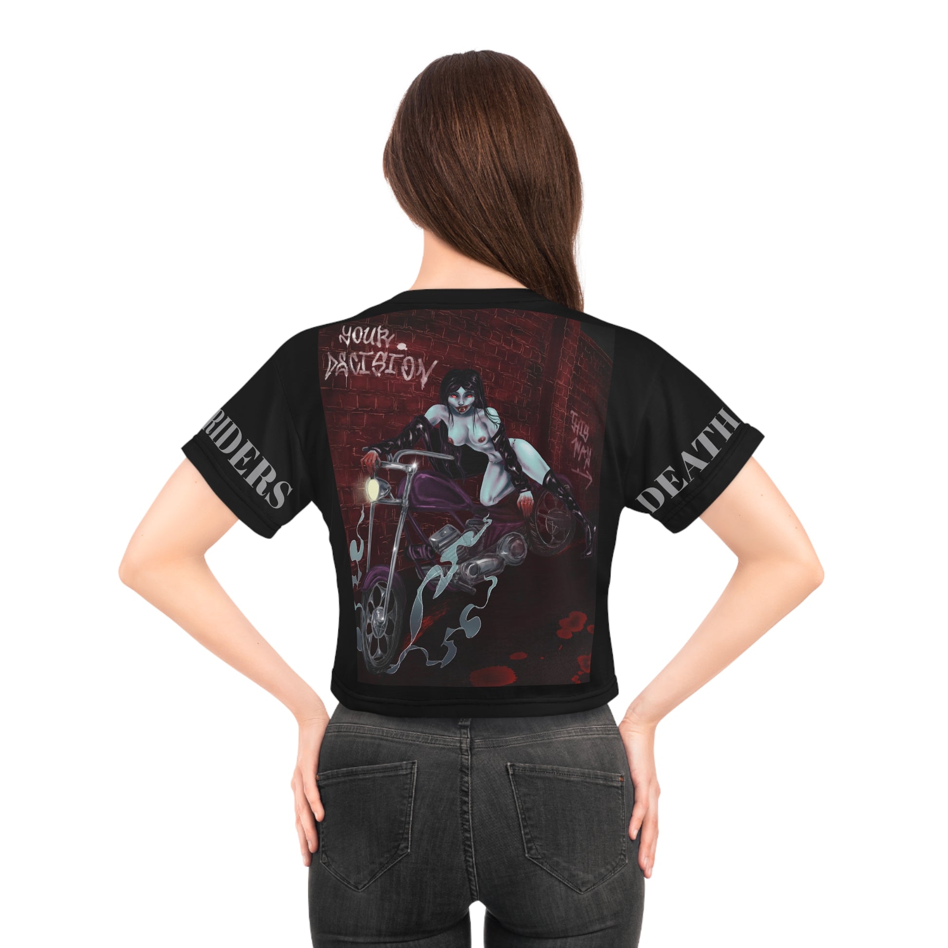 DEATH RIDERS Crop Tee (AOP)