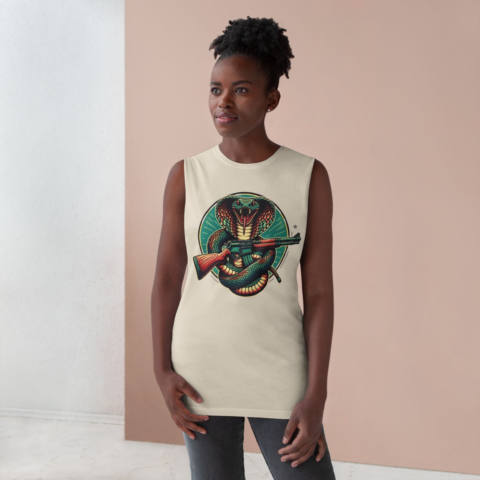 Vintage Cobra with Assault Rifle Graphic Tank Top