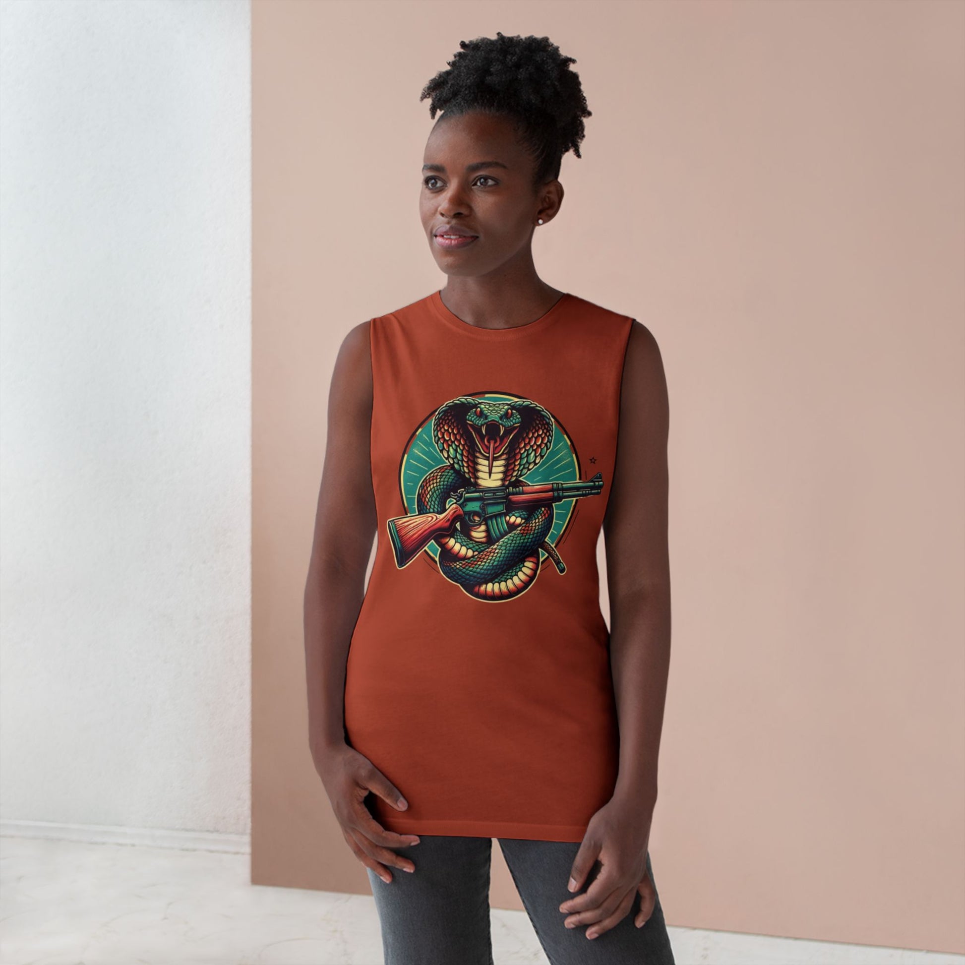Vintage Cobra with Assault Rifle Graphic Tank Top