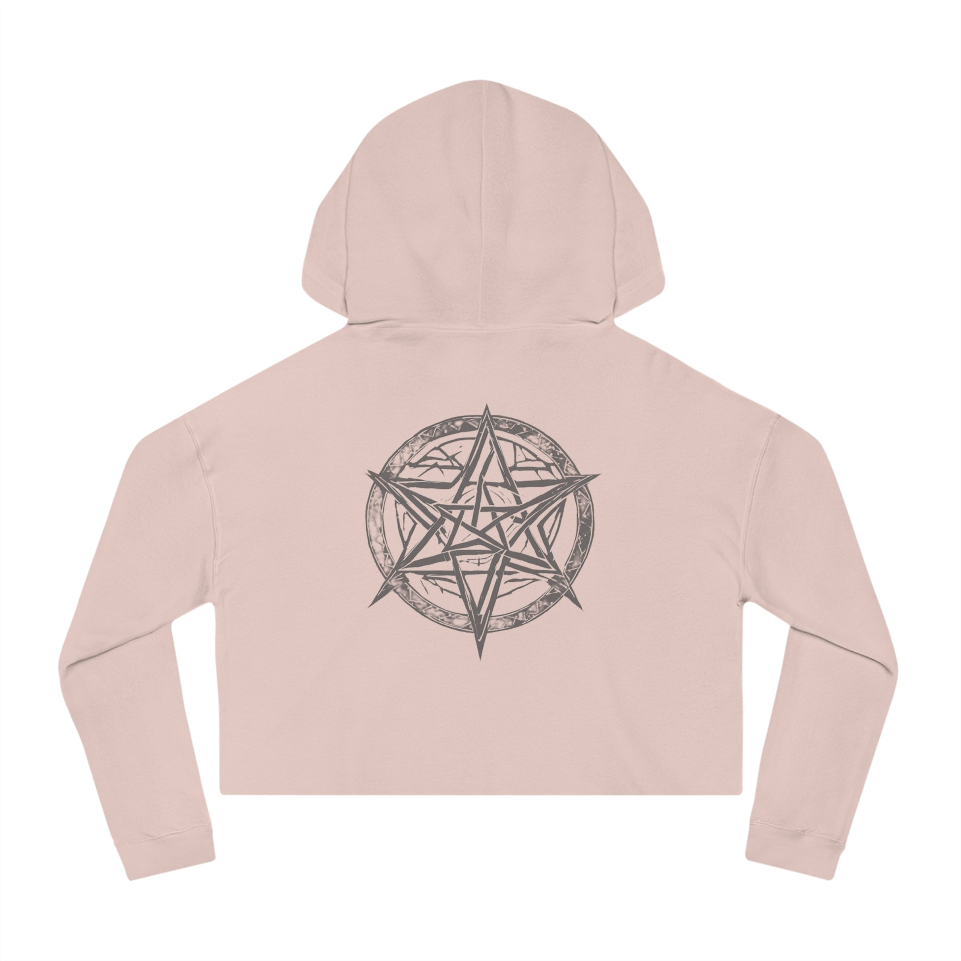 Pentagram Womens Cropped Hooded Sweatshirt