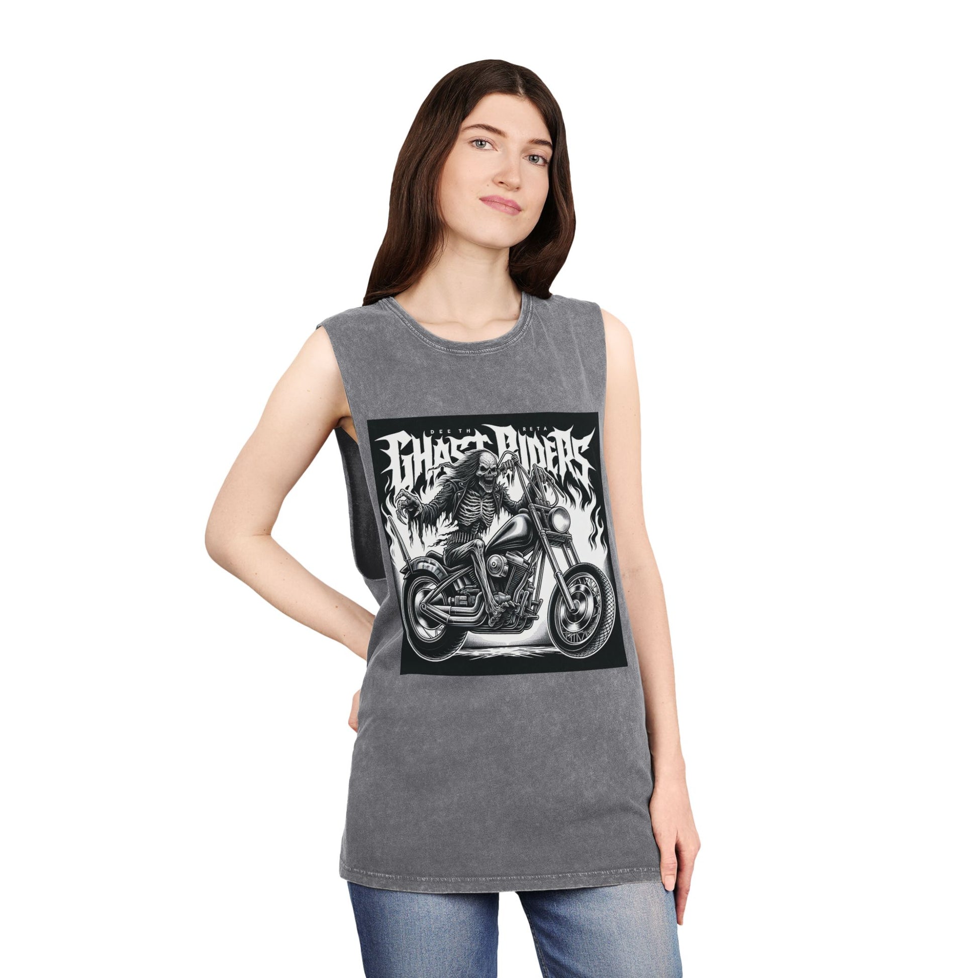 Ghost Riders Unisex Stonewash Tank Top