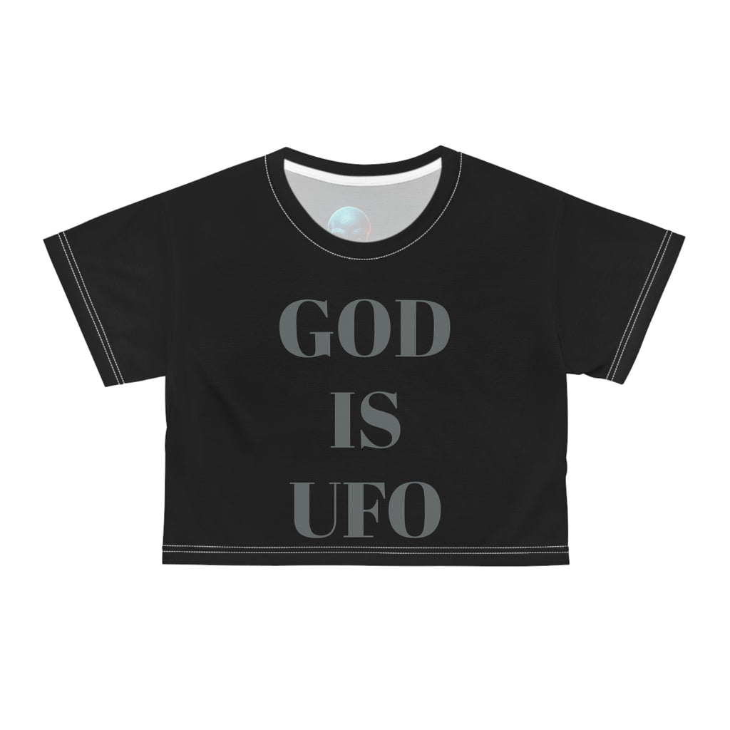God is UFO Crop Tee (AOP)