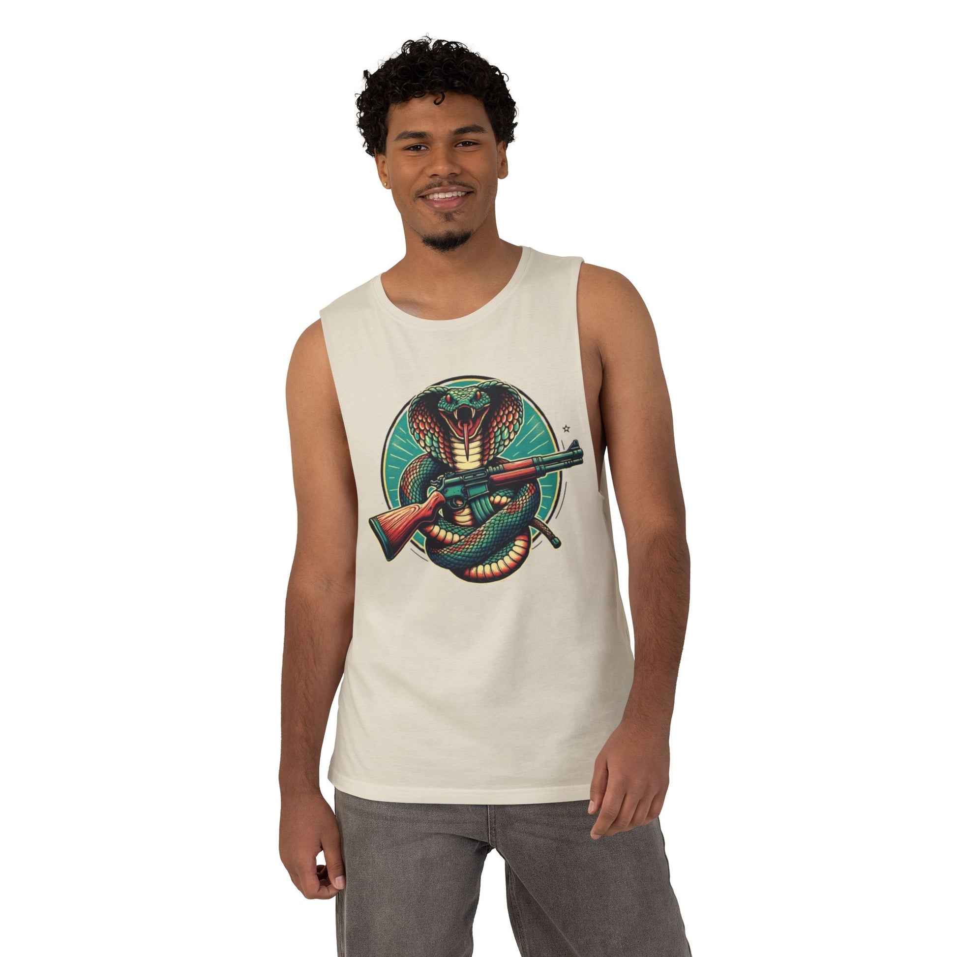 Vintage Cobra with Assault Rifle Graphic Tank Top
