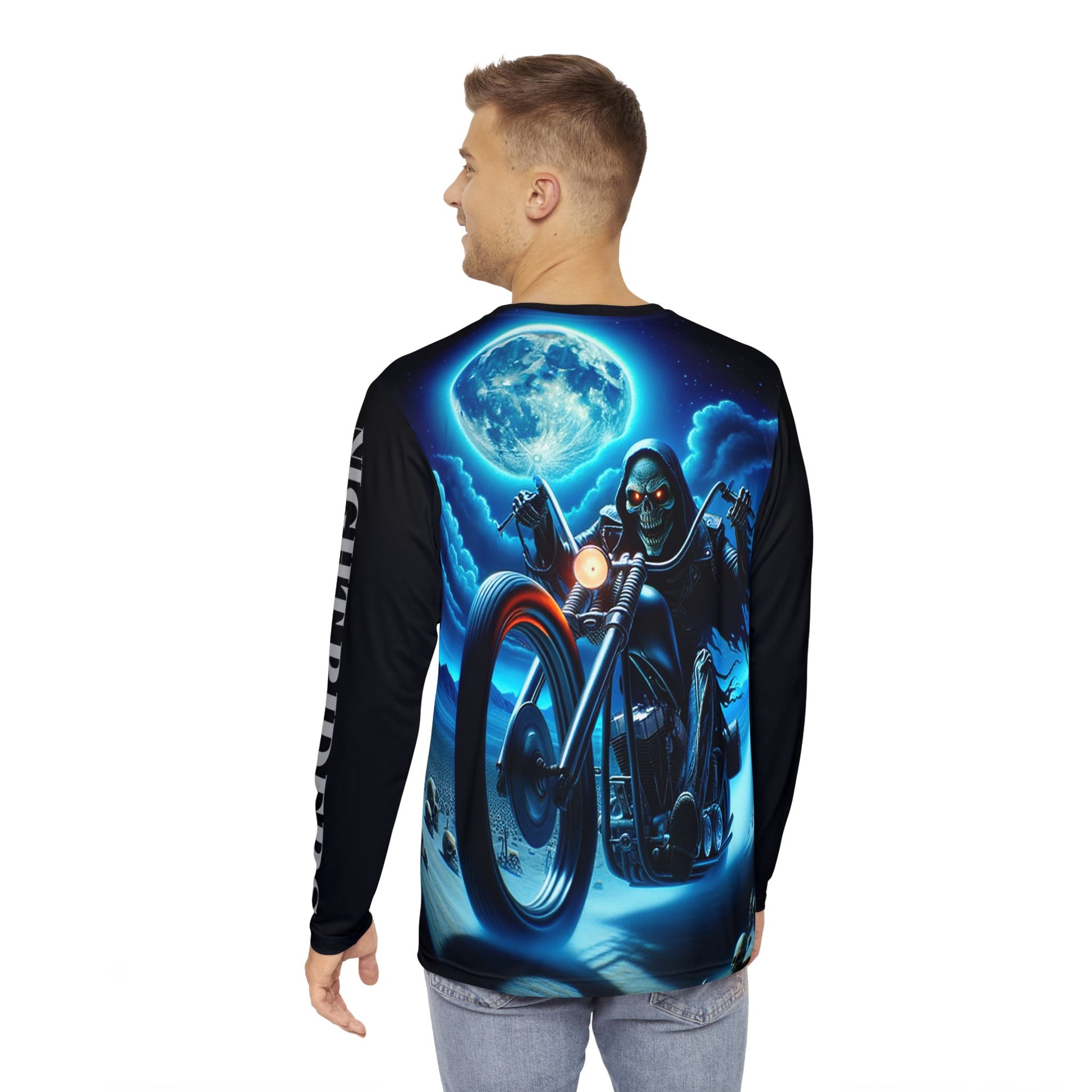Night Riders-Men's Long Sleeve Shirt (AOP)
