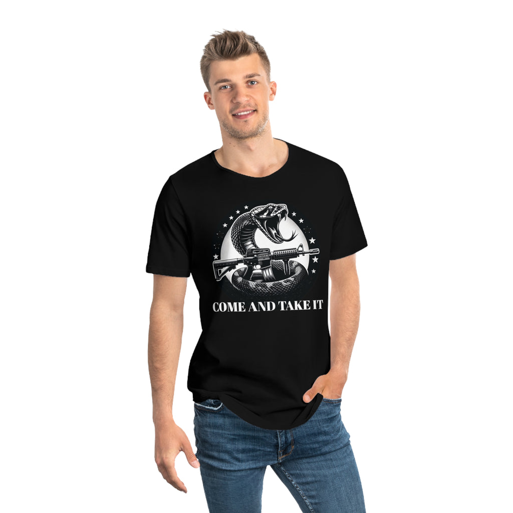 COME AND TAKE IT-Men's Jersey Curved Hem Tee
