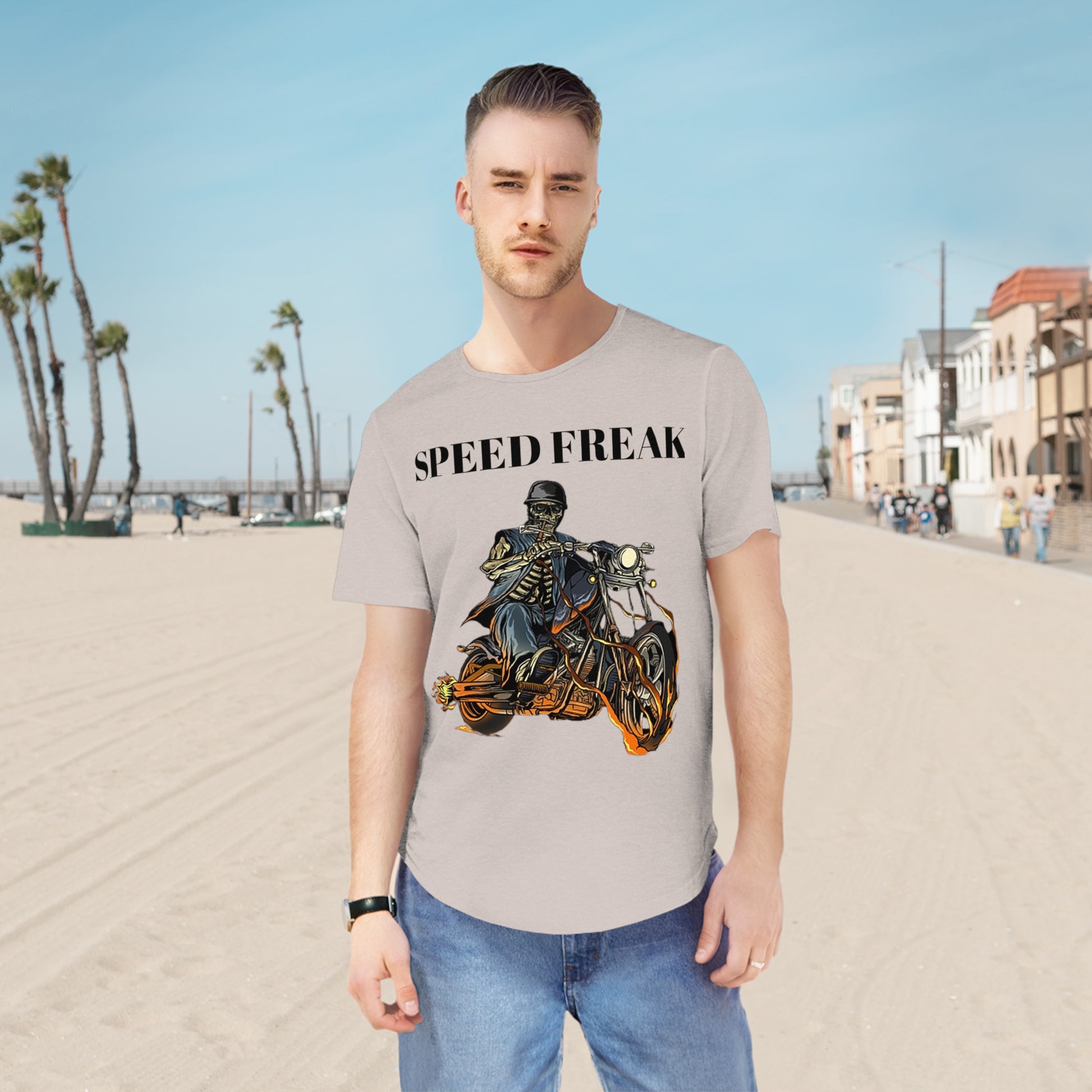 Speed Freak Men's Jersey Curved Hem Tee