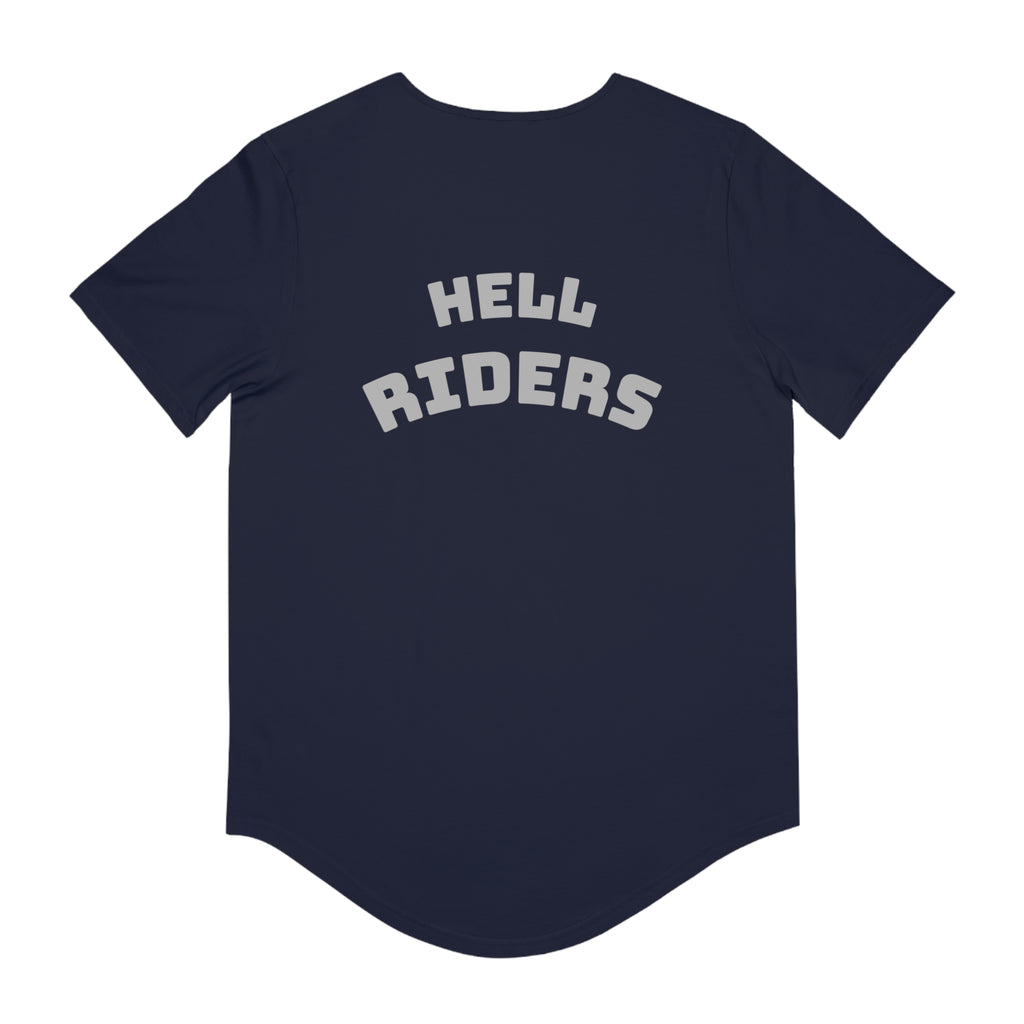 Hell Riders-Men's Jersey Curved Hem Tee, Biker Shirt, Hell Riders Tee, Motorcycle Apparel