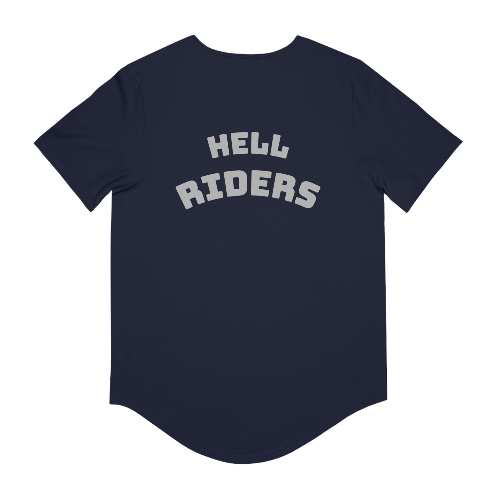 Hell Riders-Men's Jersey Curved Hem Tee, Biker Shirt, Hell Riders Tee, Motorcycle Apparel