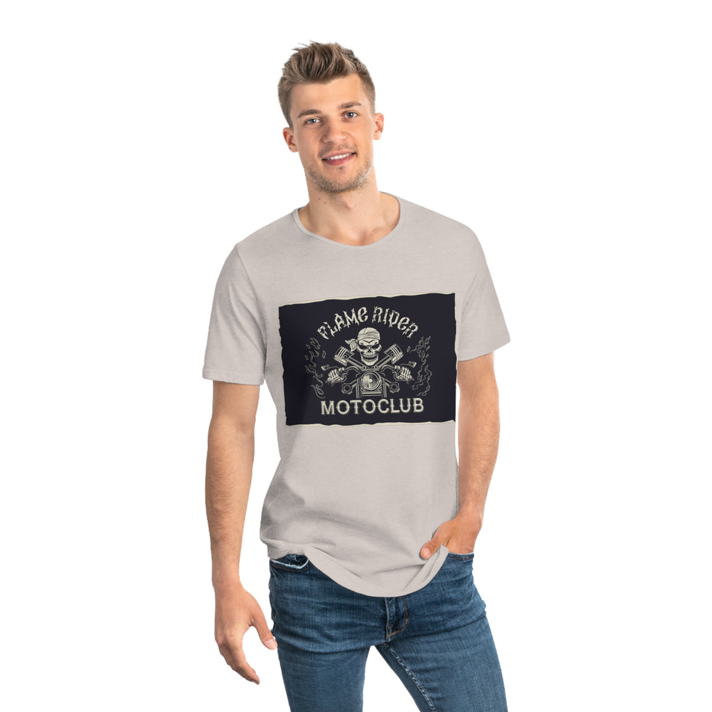 Flame Riders Moto Club Men's Jersey Curved Hem Tee