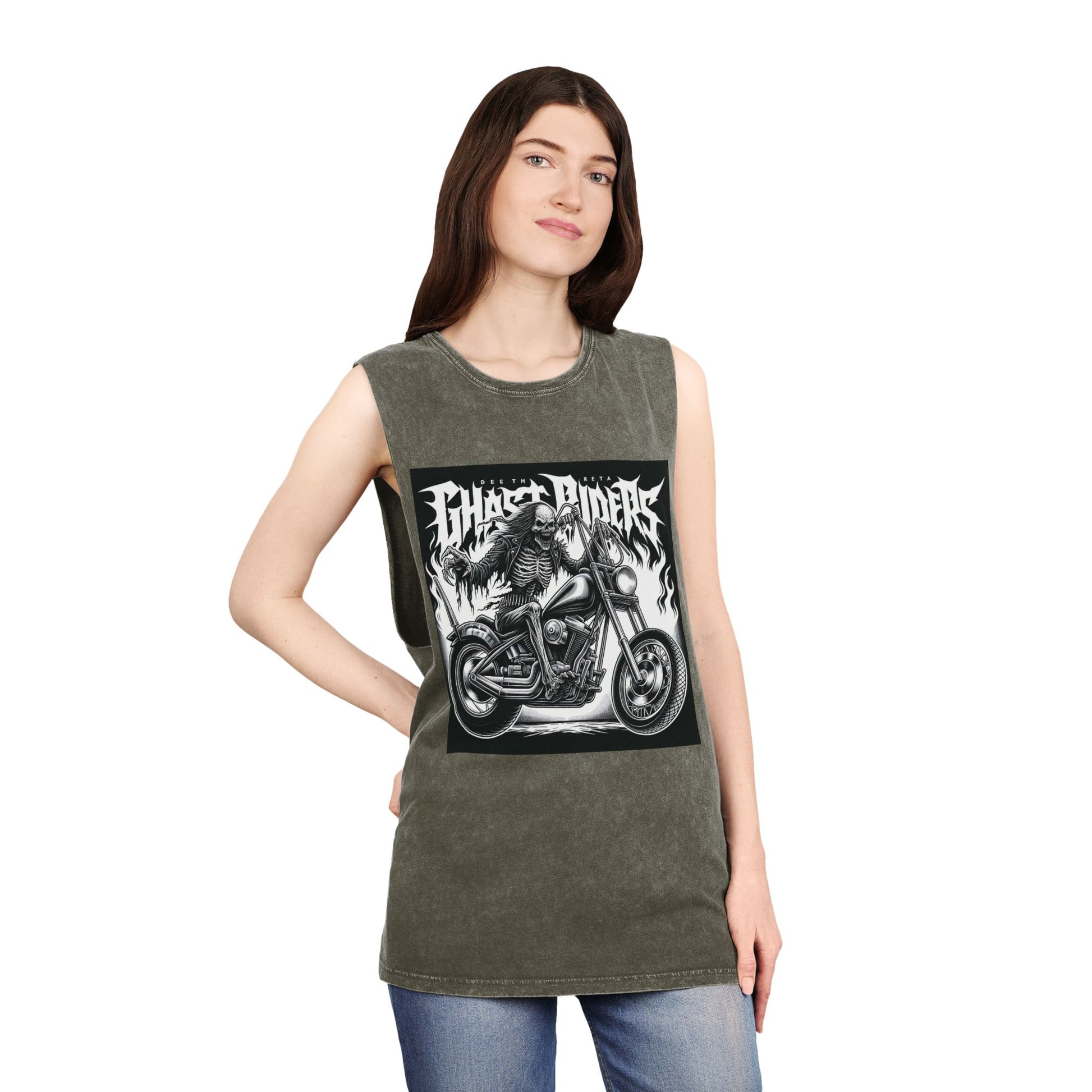 Ghost Riders Unisex Stonewash Tank Top