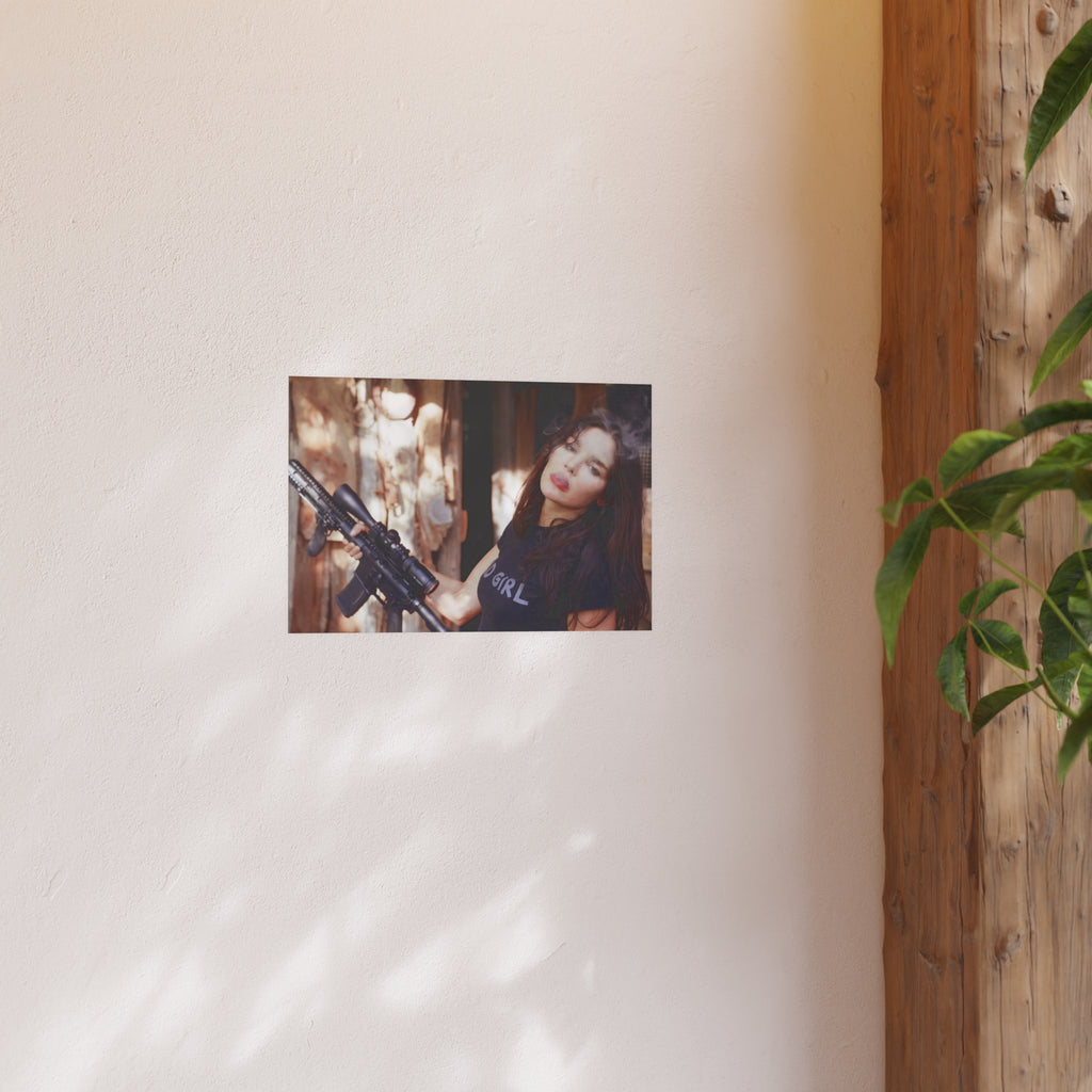 Smoking Hot Bad Girl Satin and Archival Matte Poster