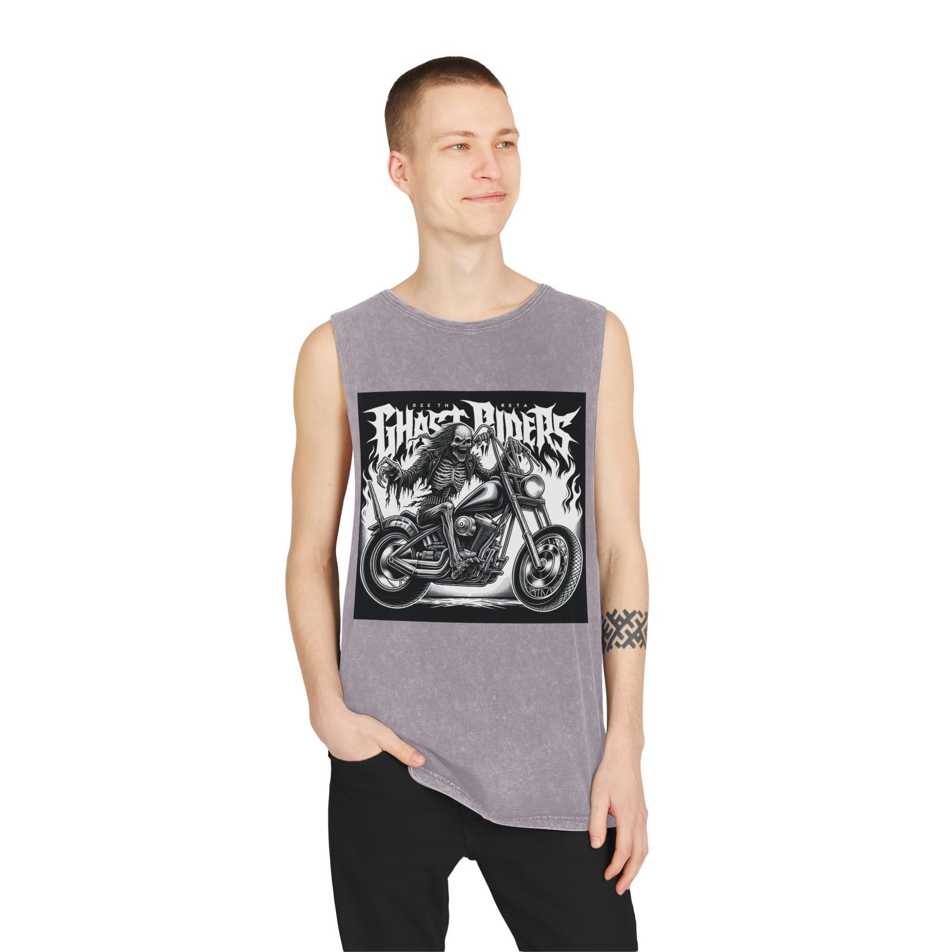 Ghost Riders Unisex Stonewash Tank Top
