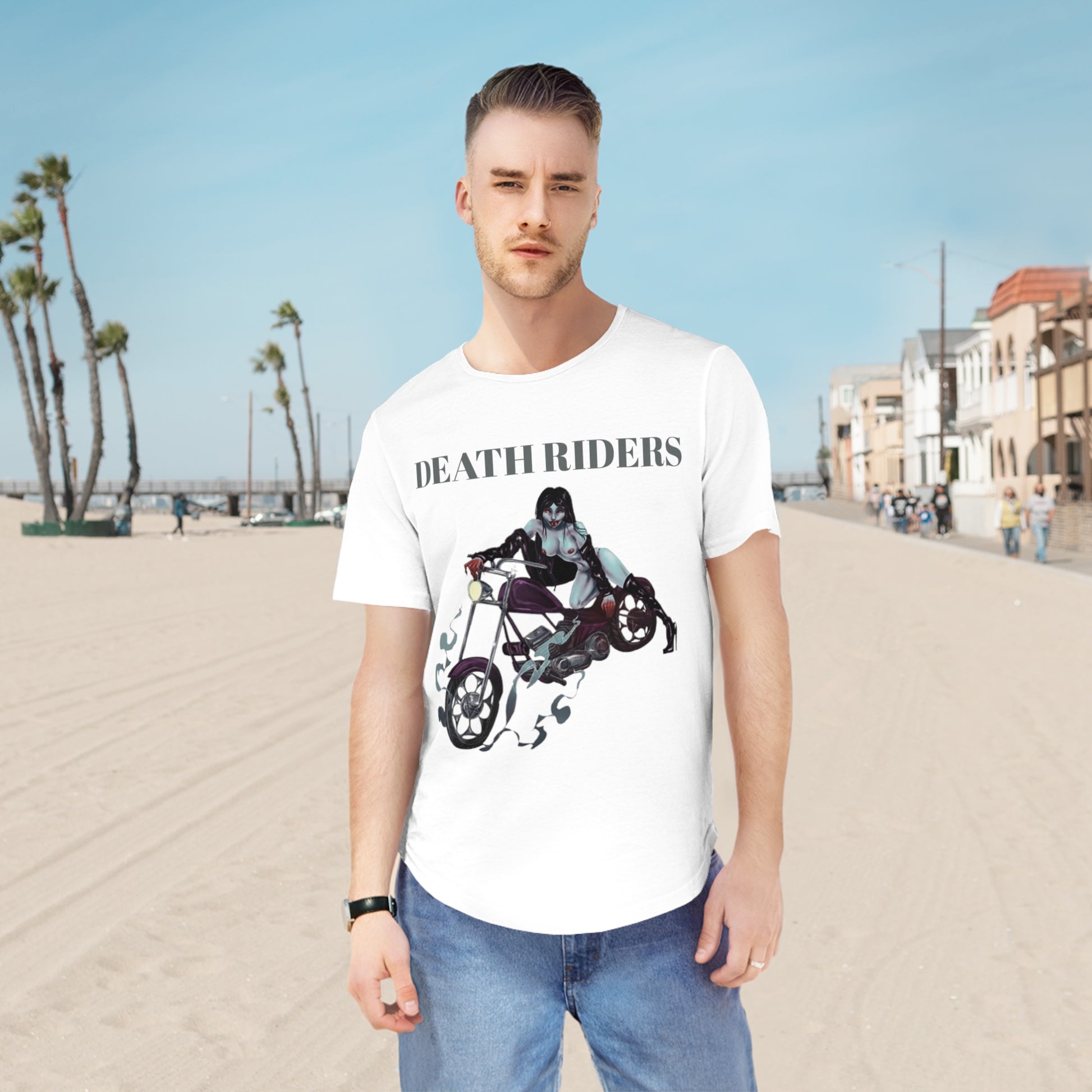 DEATH RIDERS Jersey Curved Hem Tee