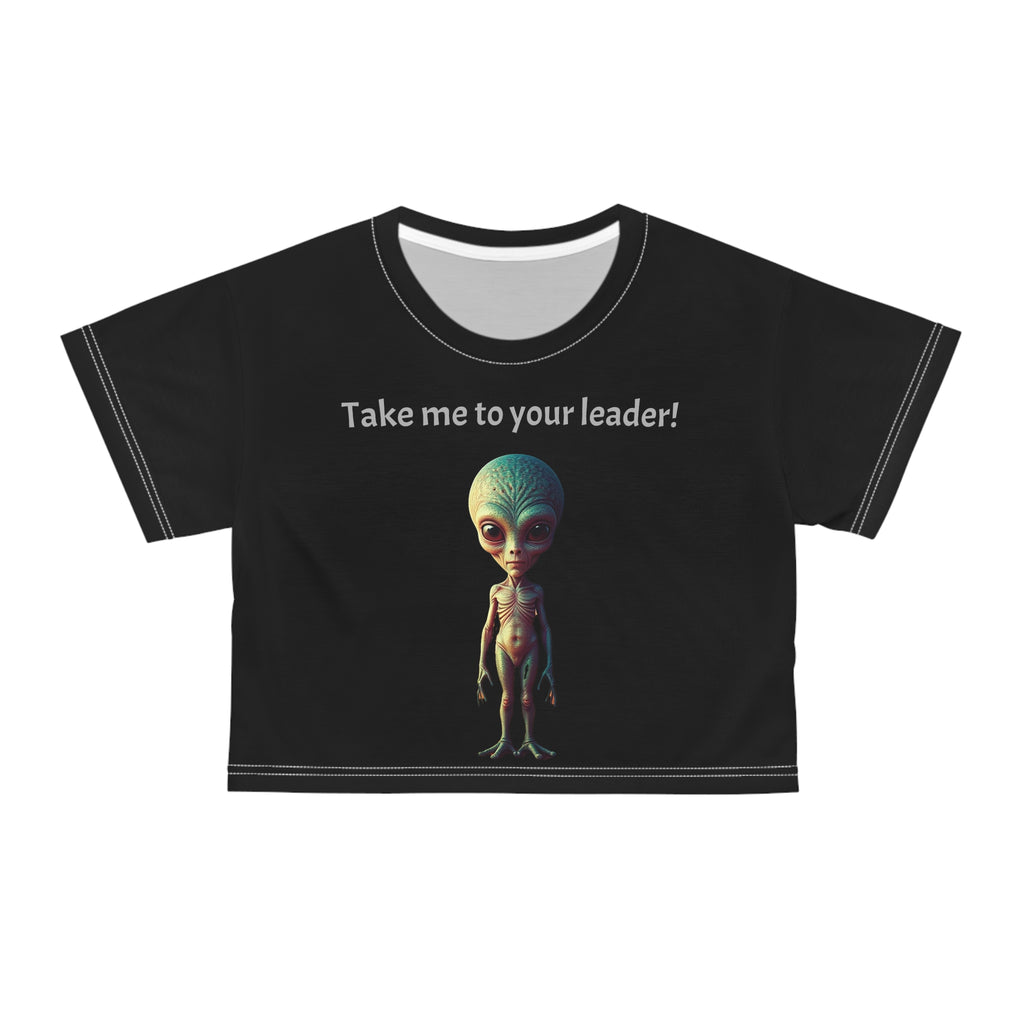 Space Alien Crop Tee (AOP)