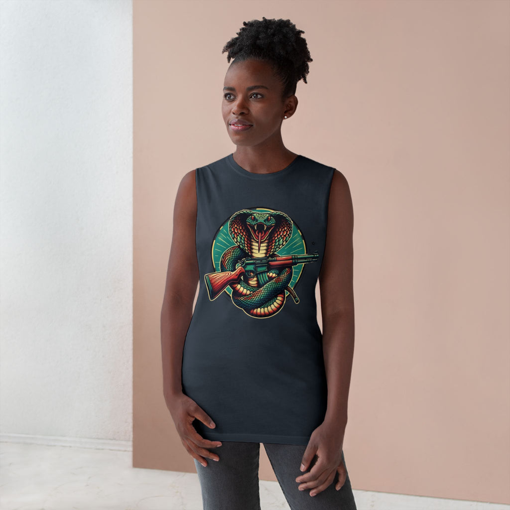 Vintage Cobra with Assault Rifle Graphic Tank Top