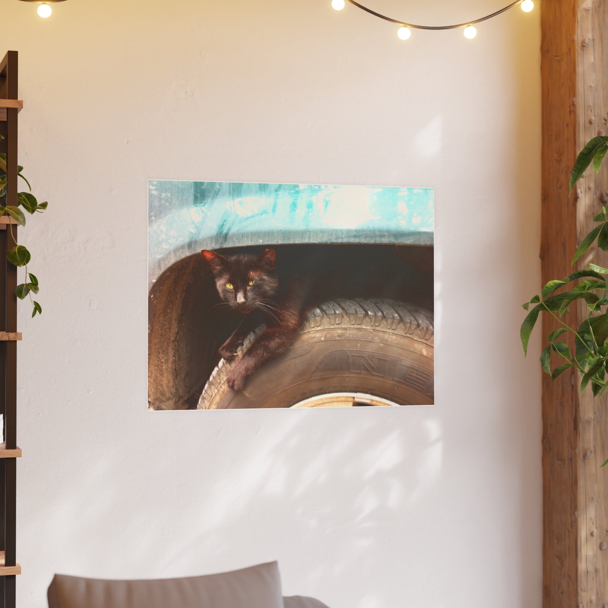 Hillbilly Black Cat Satin and Archival Matte Poster