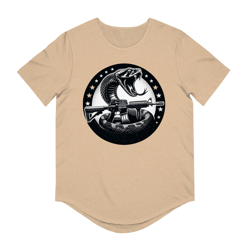 Assault Rifle Snake-Men's Jersey Curved Hem Tee