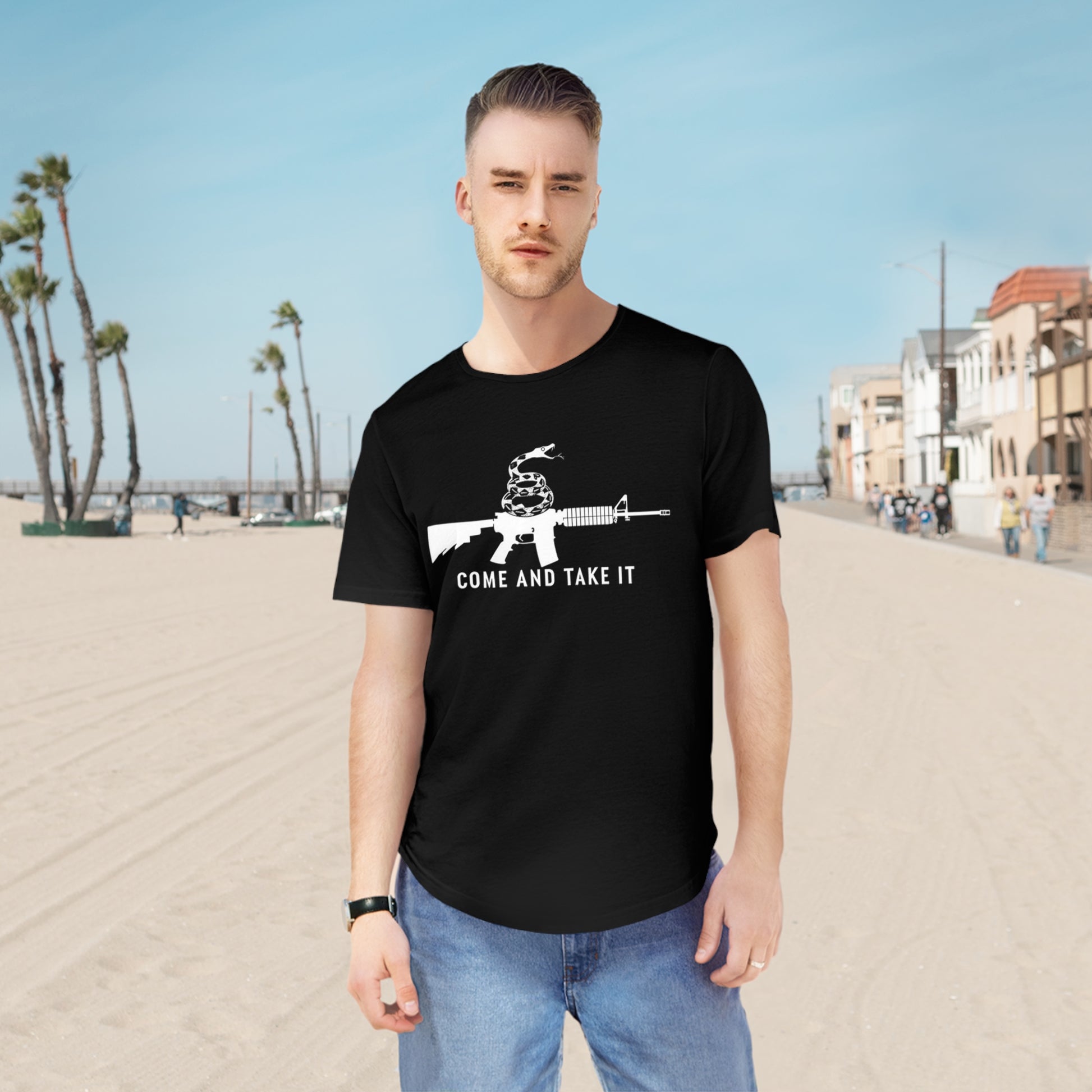 The Viper-Men's Jersey Curved Hem Tee-Dark Colors