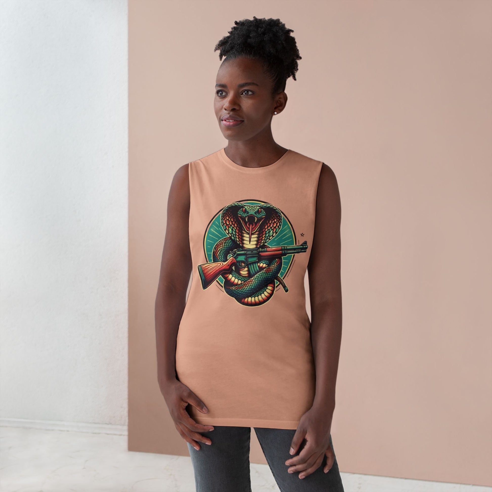 Vintage Cobra with Assault Rifle Graphic Tank Top