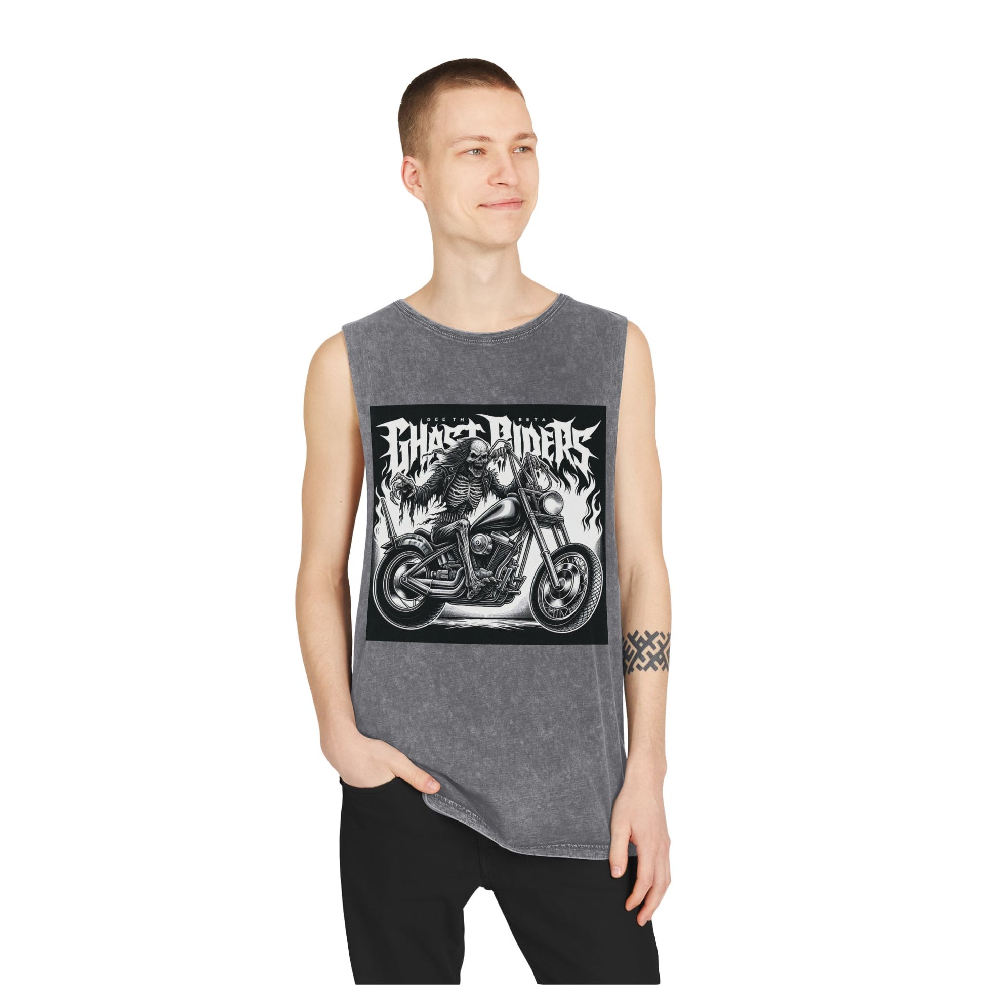 Ghost Riders Unisex Stonewash Tank Top