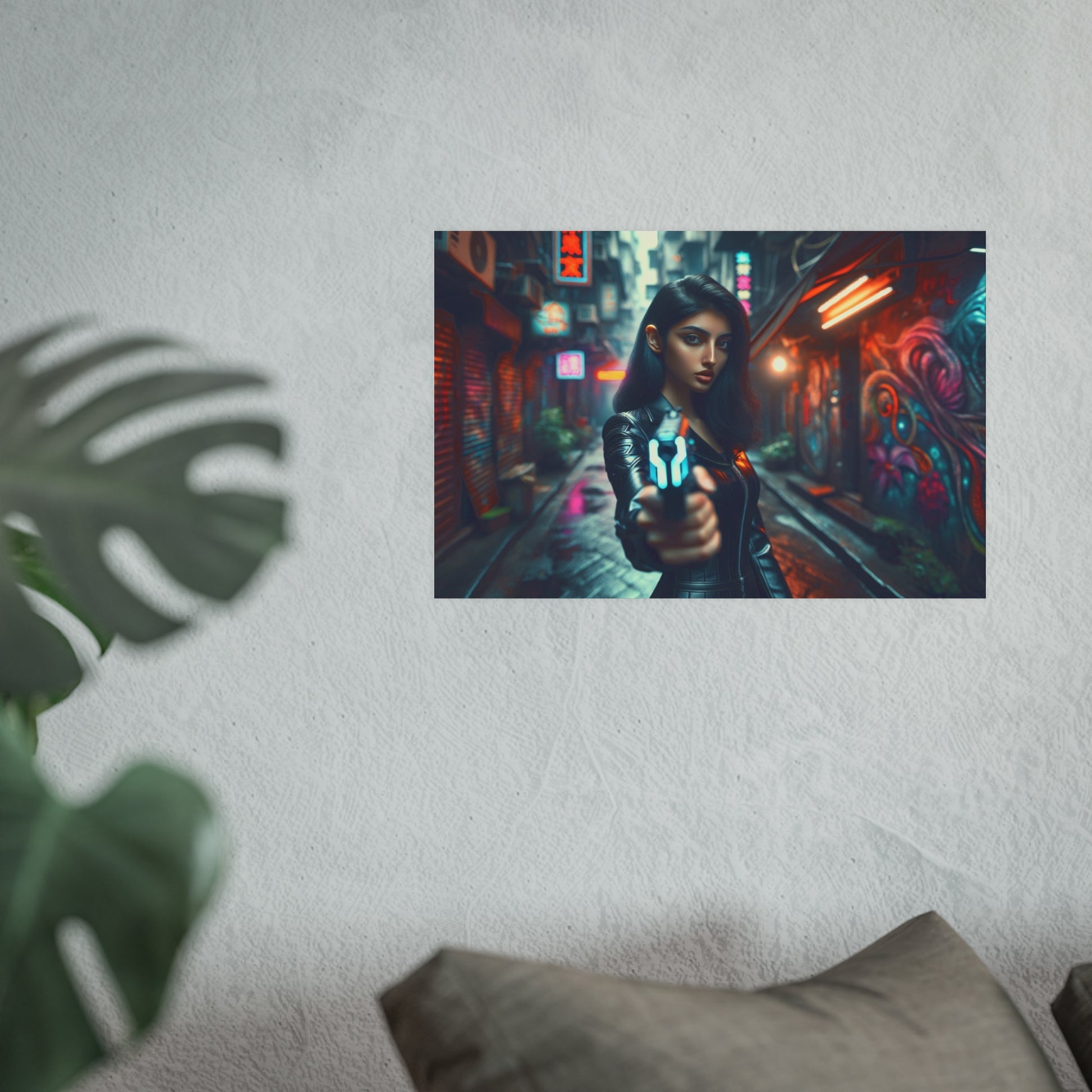Point Blank and Deadly-Urban Cyberpunk Art Print