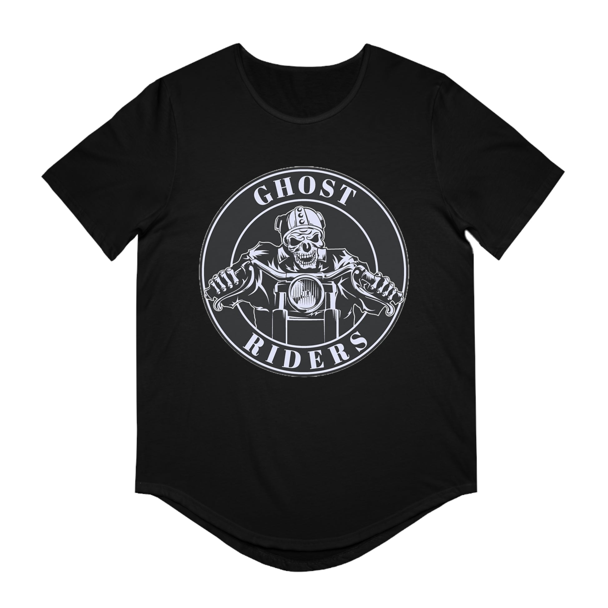 GHOST RIDERS Men's Jersey Curved Hem Tee