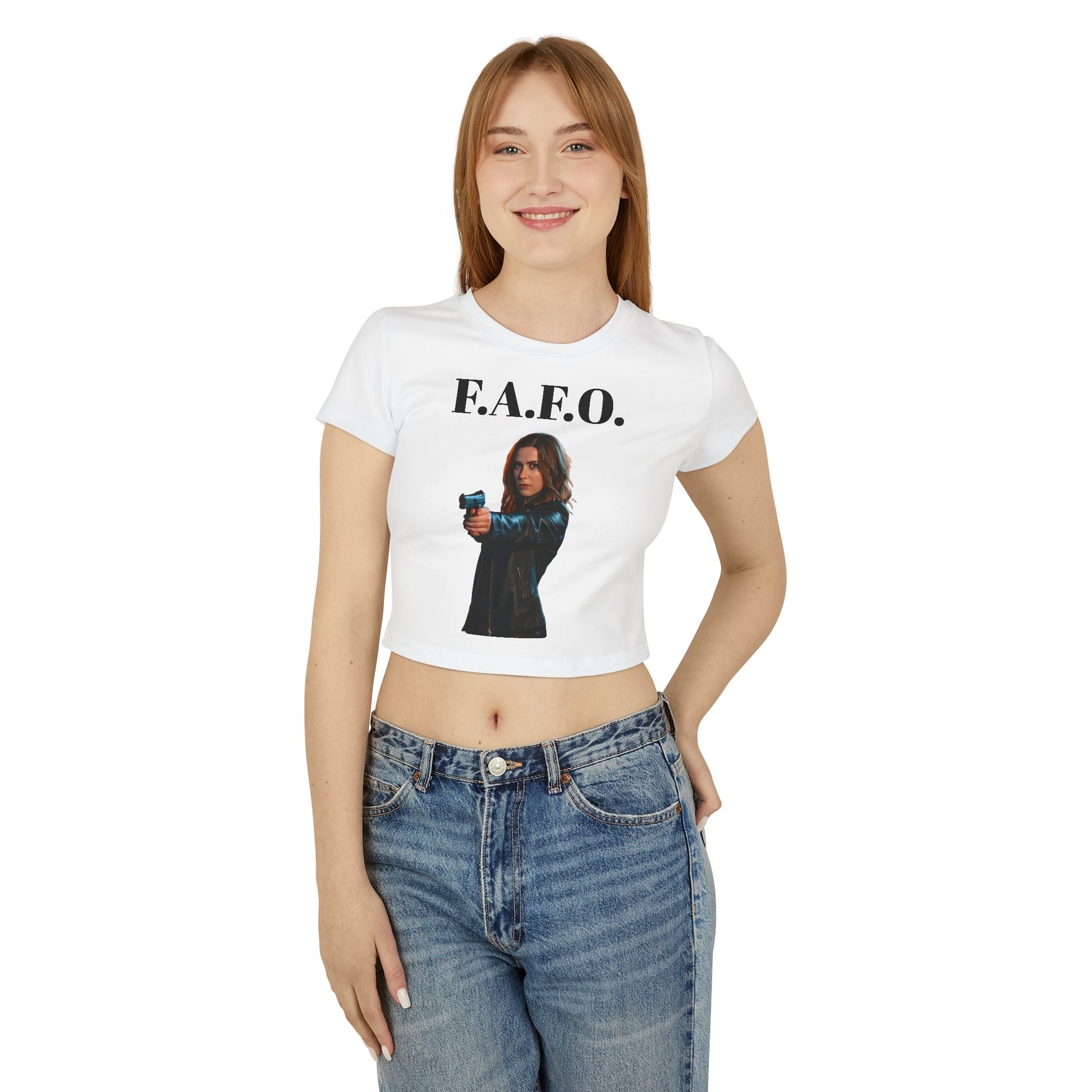 F.A.F.O. Women's Baby Tee - Empowering Graphic Tee