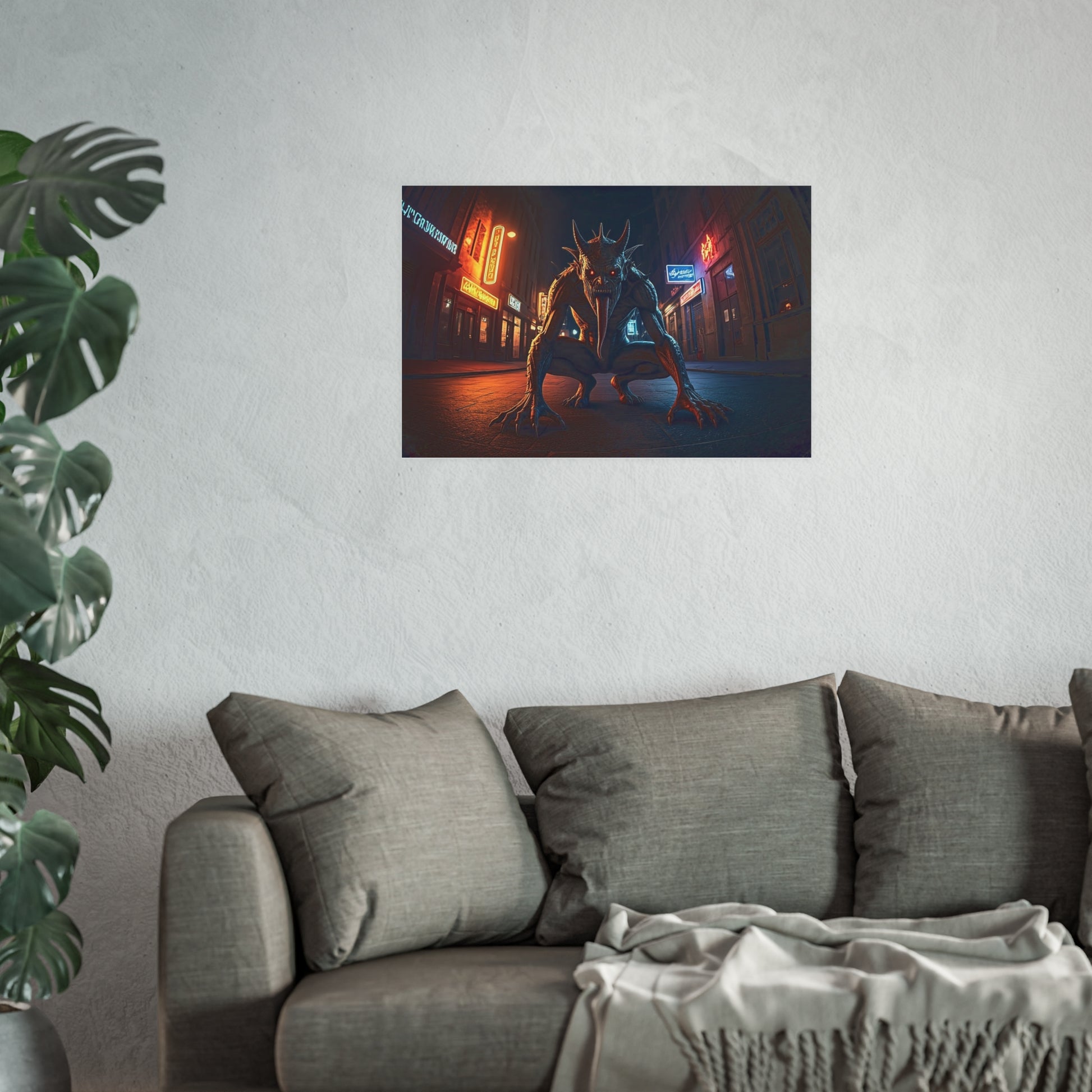 Demon on the Streets at Night Satin and Archival Matte Poster