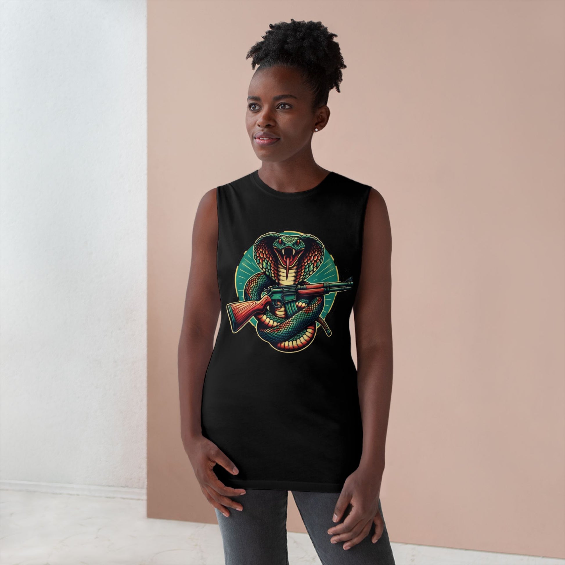 Vintage Cobra with Assault Rifle Graphic Tank Top