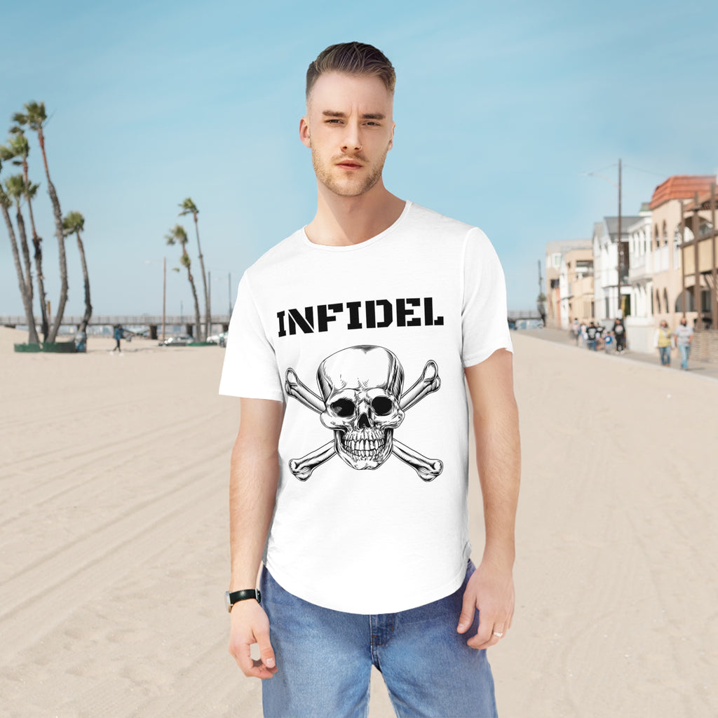Skull and Crossbones-Infidel Skull Design, Casual Streetwear, Edgy Style, Unique Fashion Statement