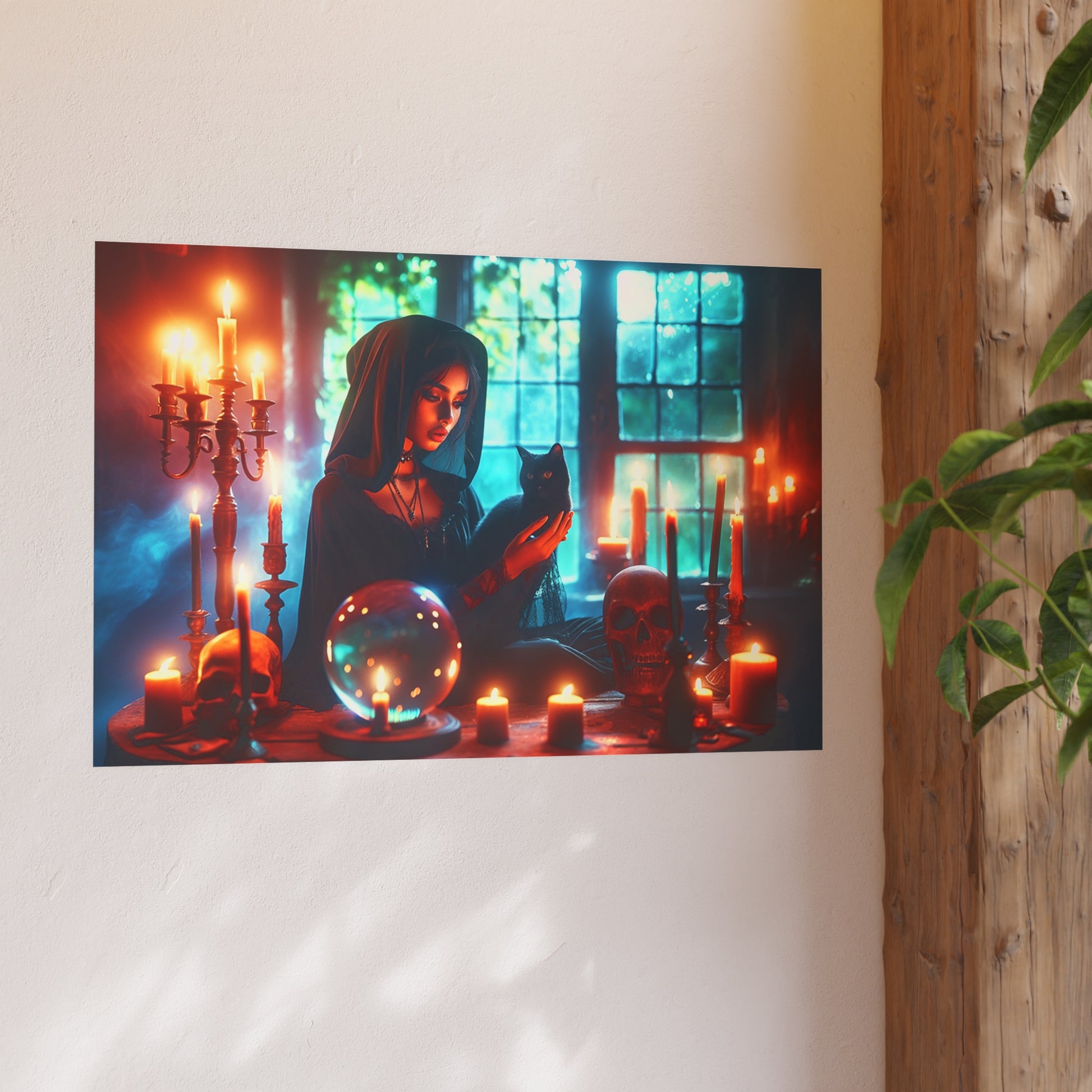 Black Cat Familiar Satin and Archival Matte Poster