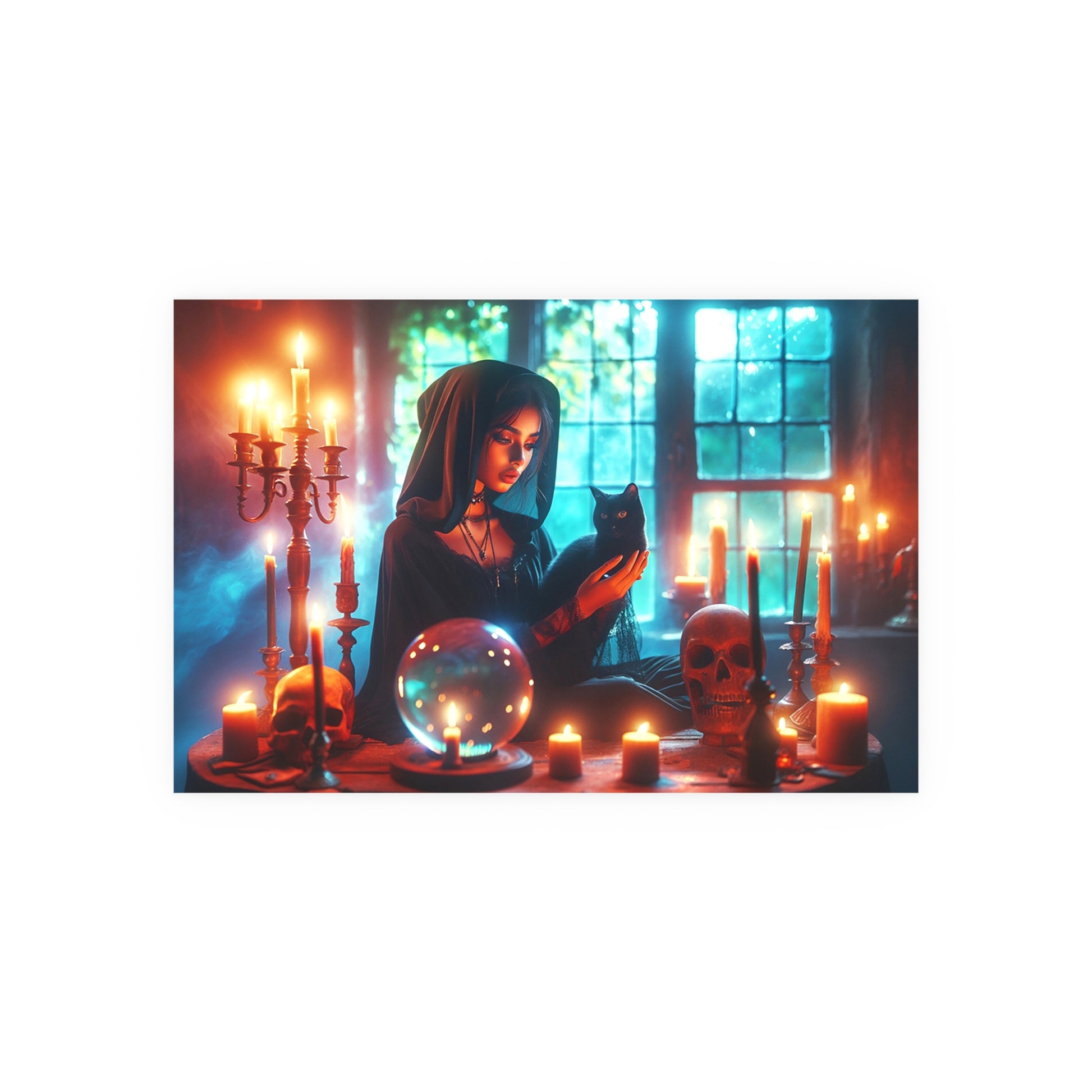 Black Cat Familiar Satin and Archival Matte Poster