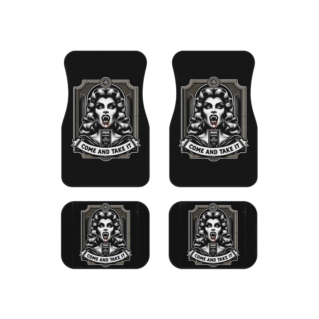 Gothic Car Mats Set, Unique Auto Floor Liners