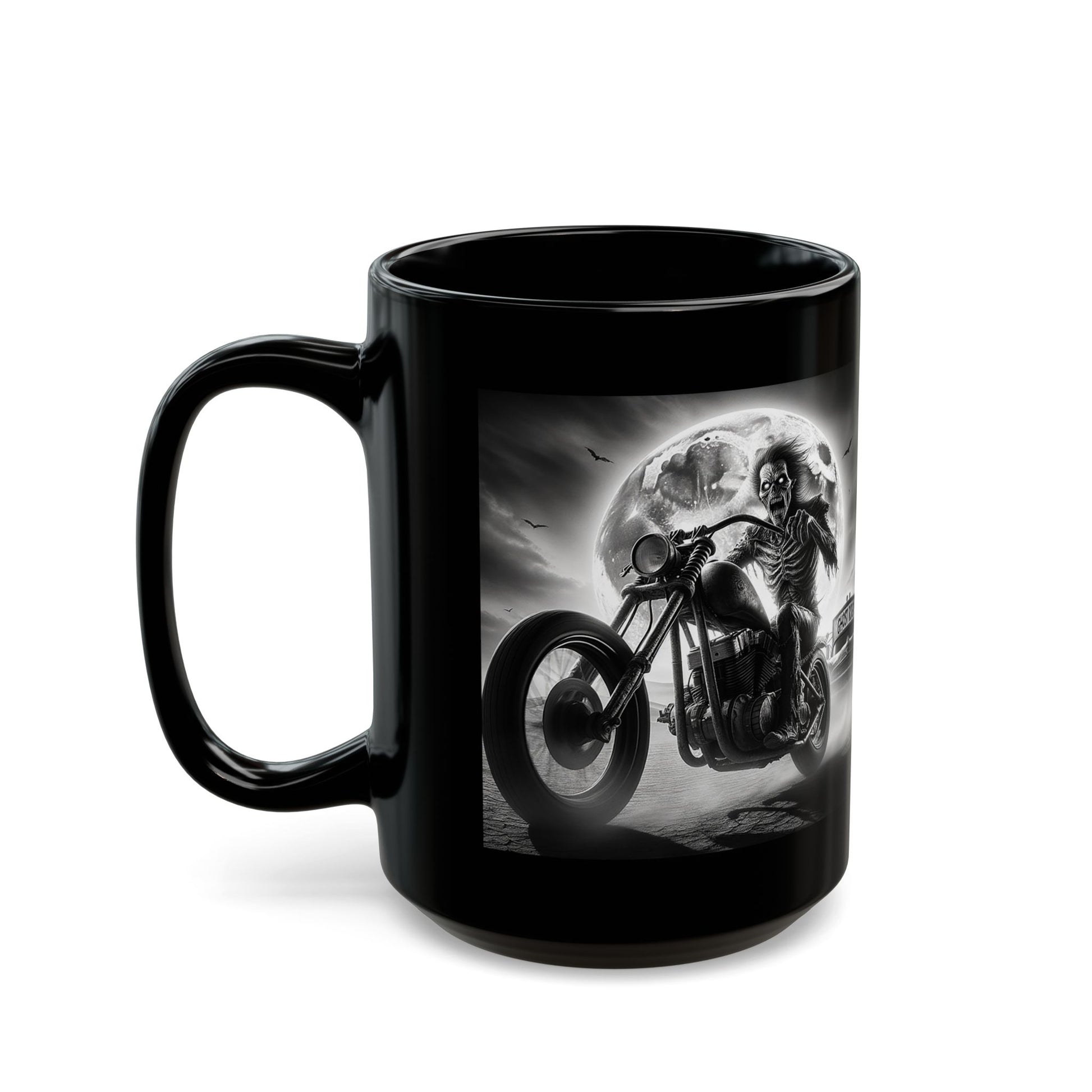Demon Moon Rider Black Mug (11oz, 15oz)