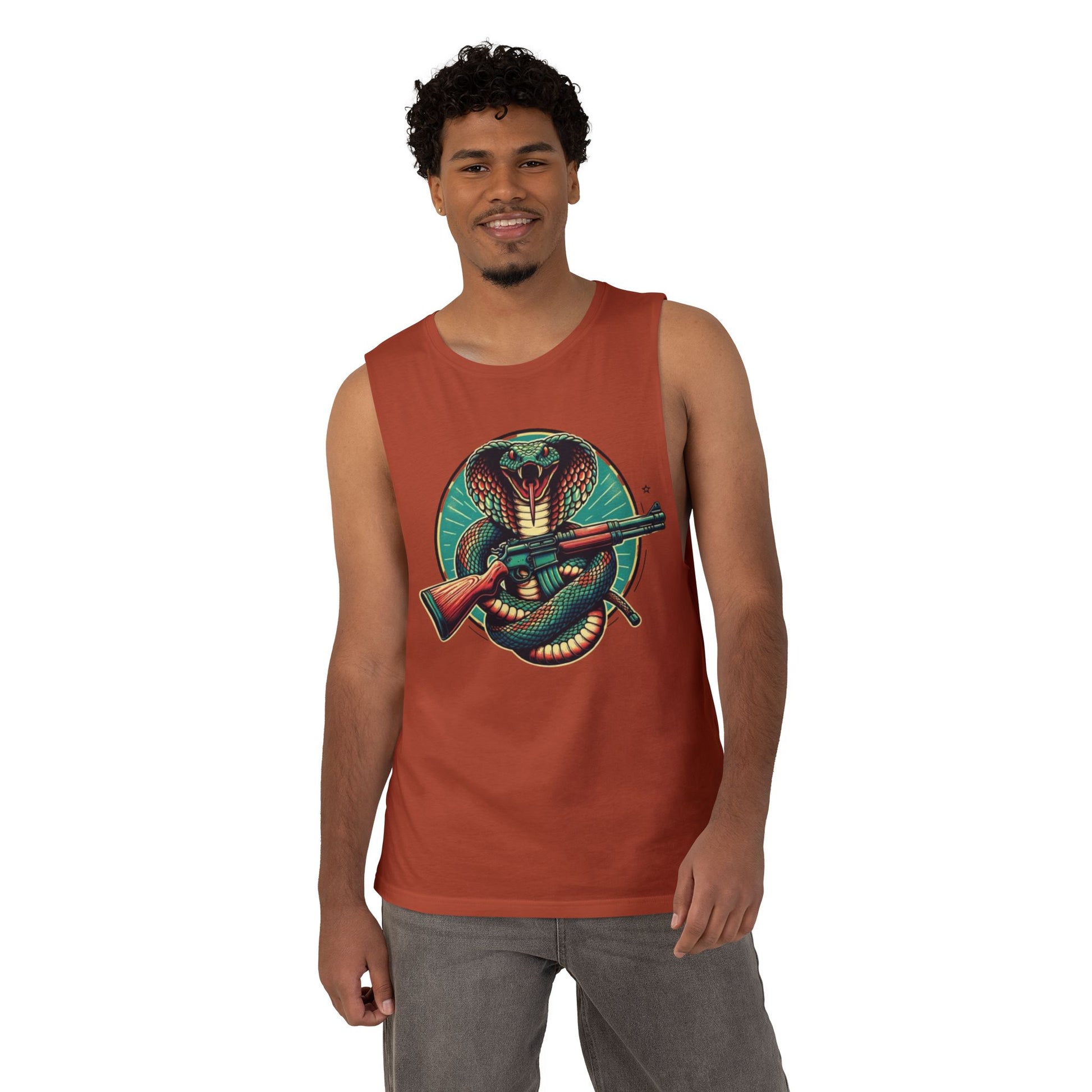 Vintage Cobra with Assault Rifle Graphic Tank Top
