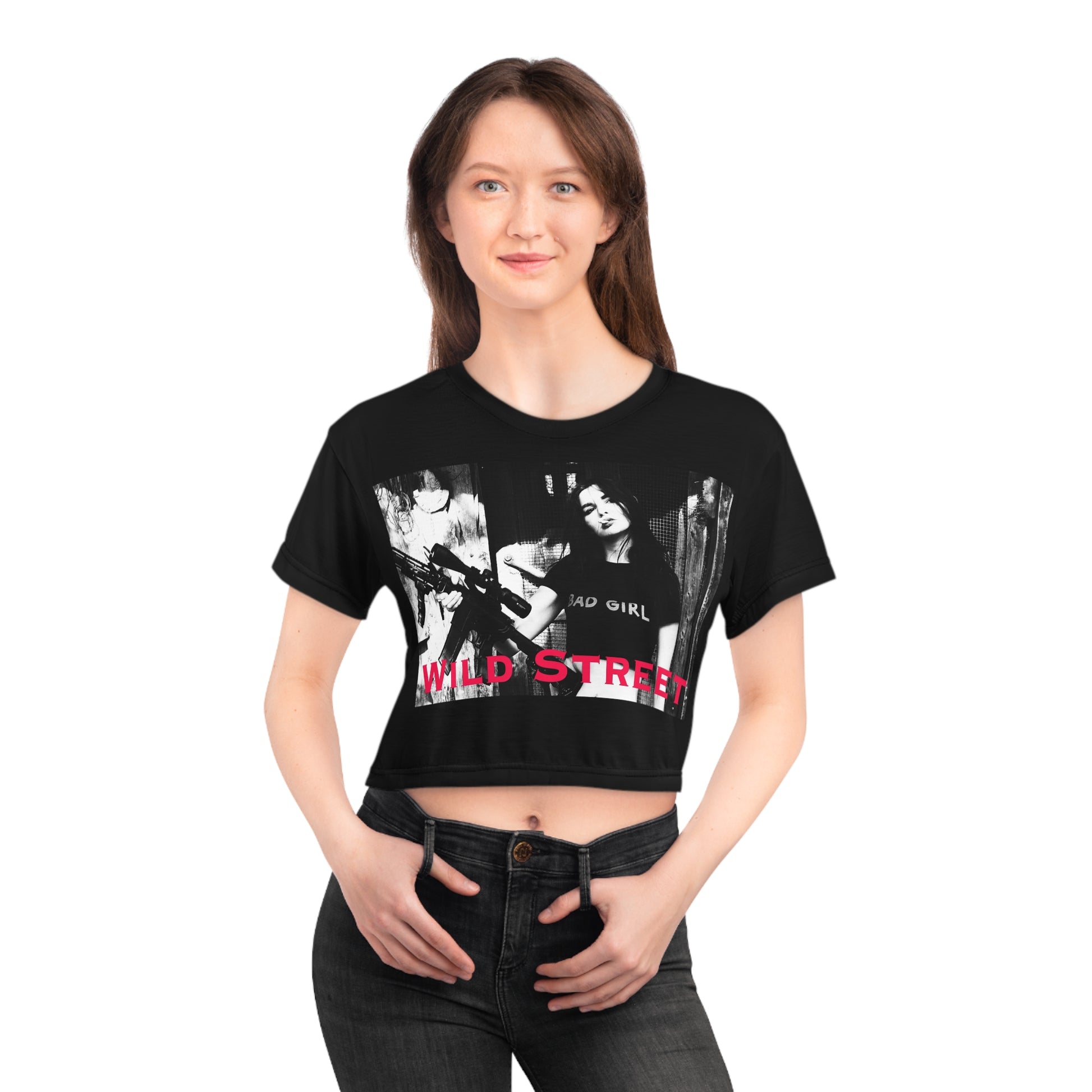 WILD STREET MILITIA AOP Crop Tee