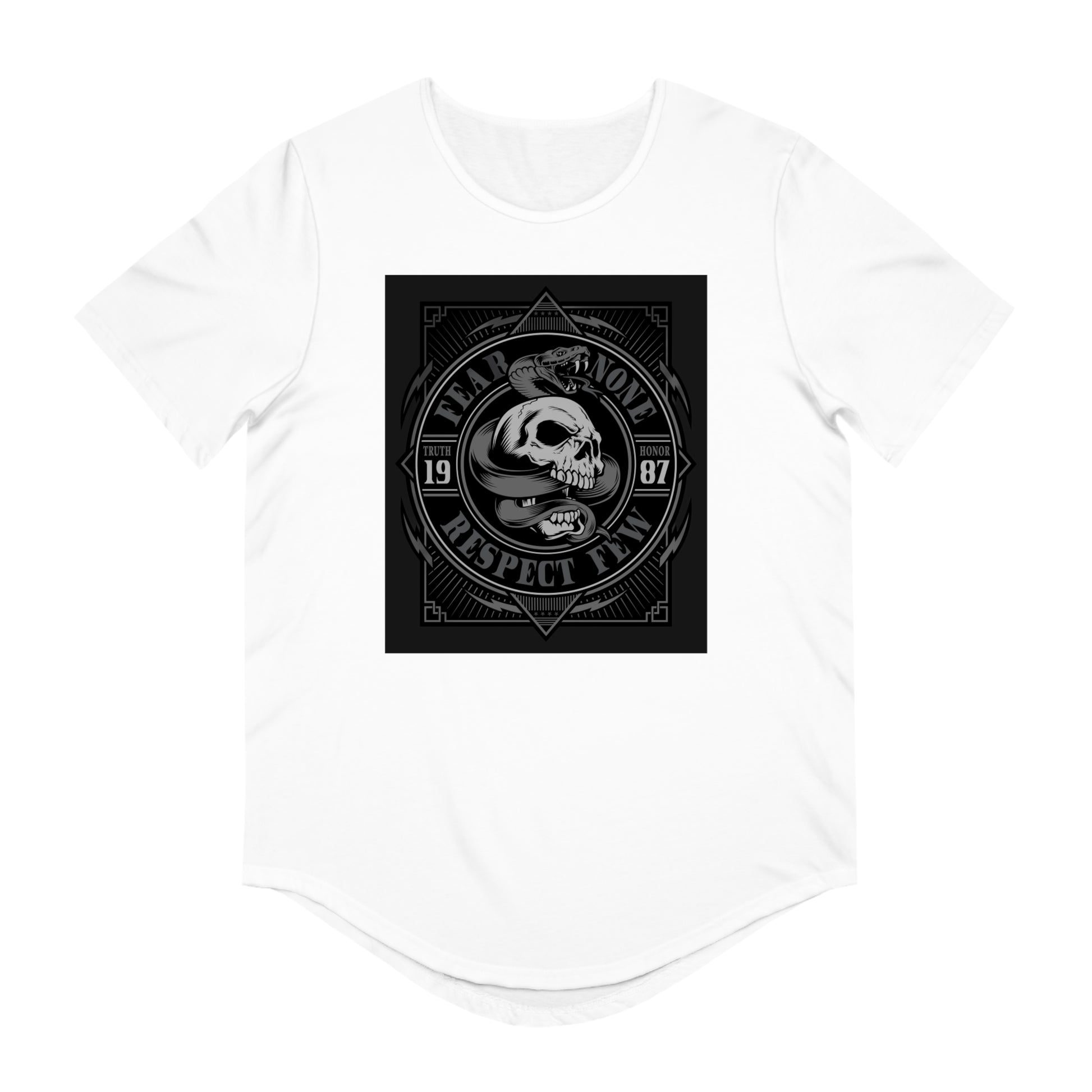 Fear None-Men's Jersey Curved Hem Tee
