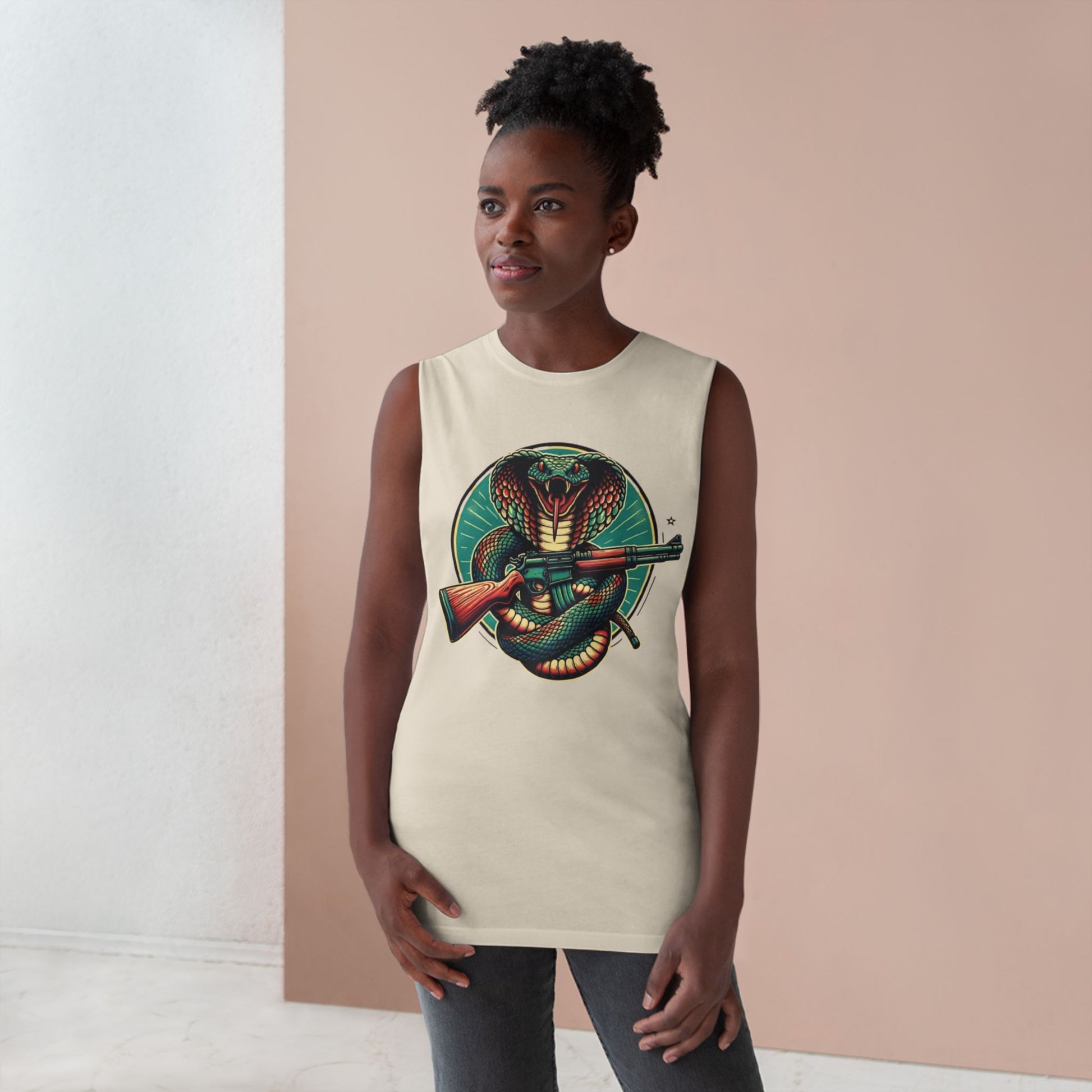 Vintage Cobra with Assault Rifle Graphic Tank Top