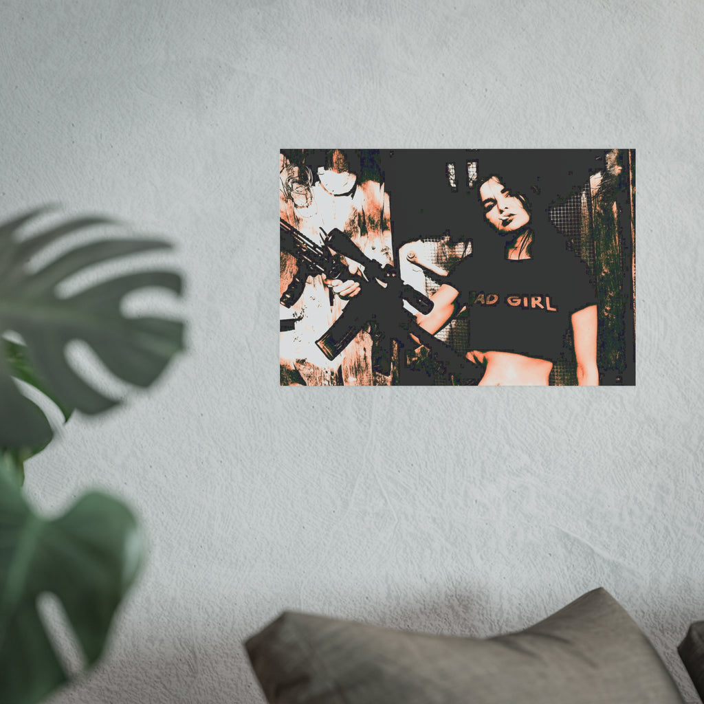 Bad Ass Woman-Satin and Archival Matte Poster
